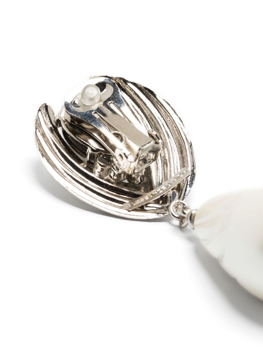 crystal-embellished pearl earrings - 3