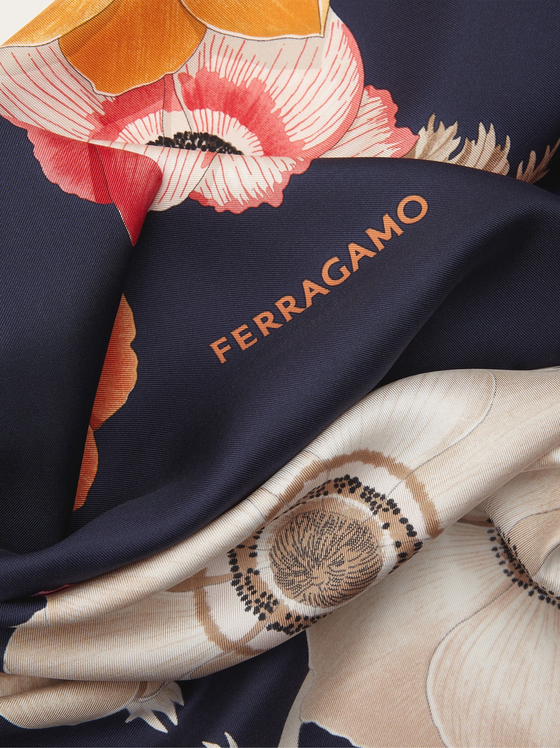 Anemone print silk foulard - 2