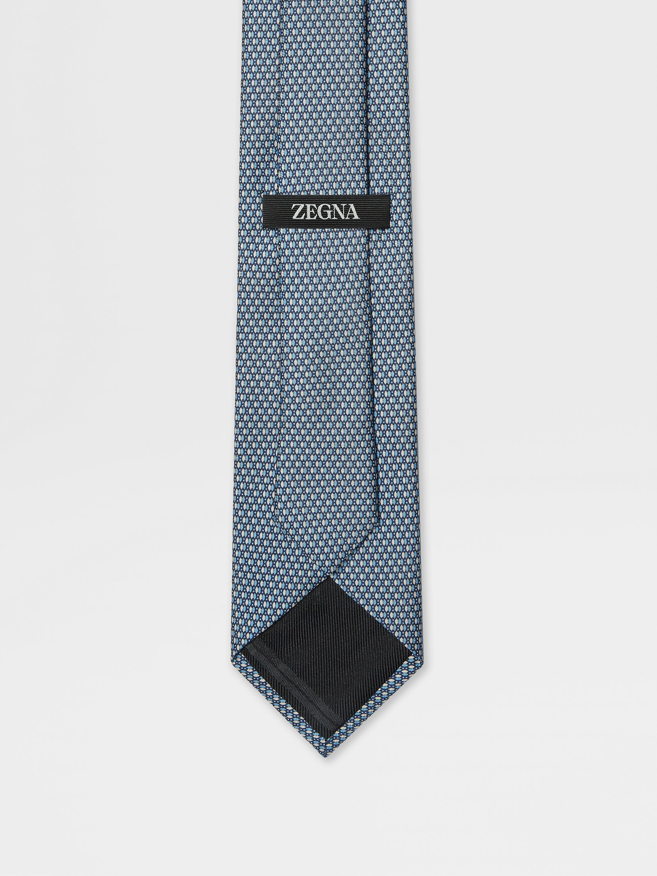 LIGHT BLUE SILK TIE - 3