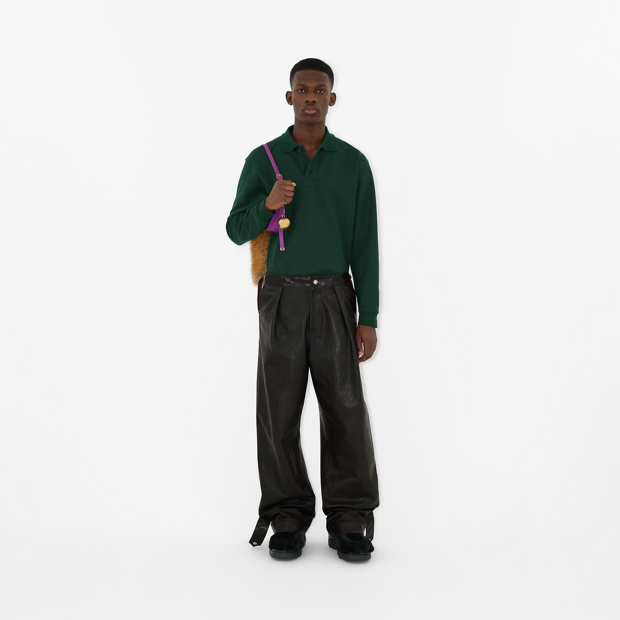 Long-sleeve Cotton Polo Shirt - 2