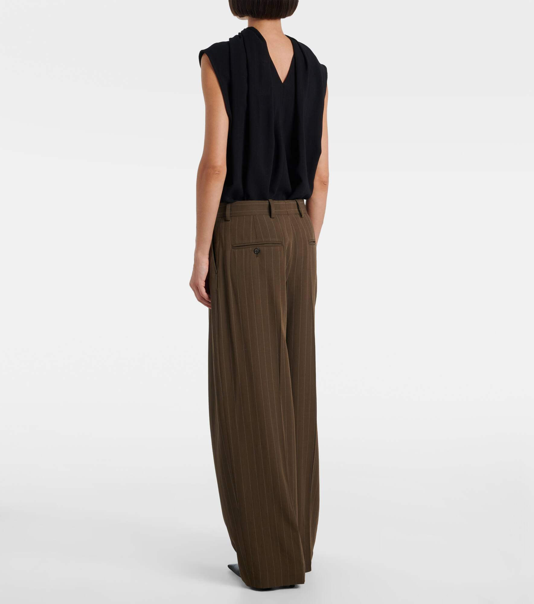 Pinstripe straight pants - 3