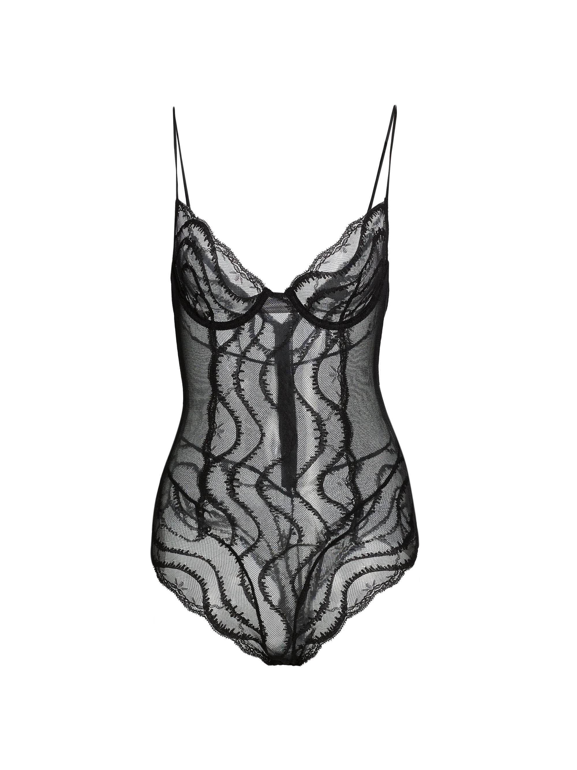Women's Leche Moi Thong Bodysuit - Black - 1