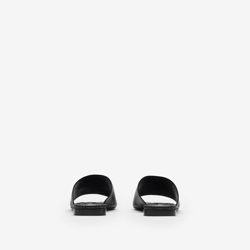 Leather Duck Slides 4