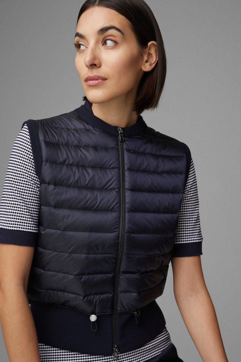 Allisa Hybrid knitted vest in Navy blue 6