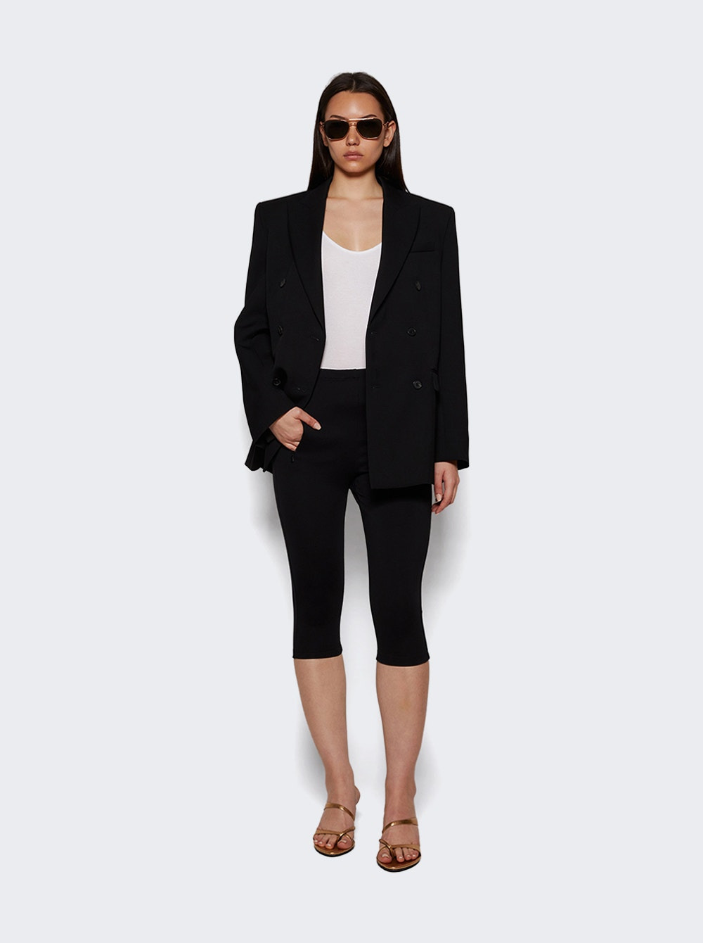 Double Breasted Blazer Black - 5