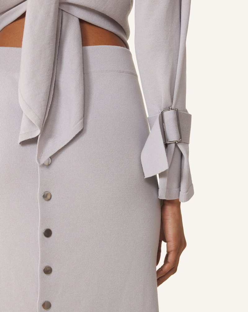 LONG SILK DRESS WITH BACK TIE 5