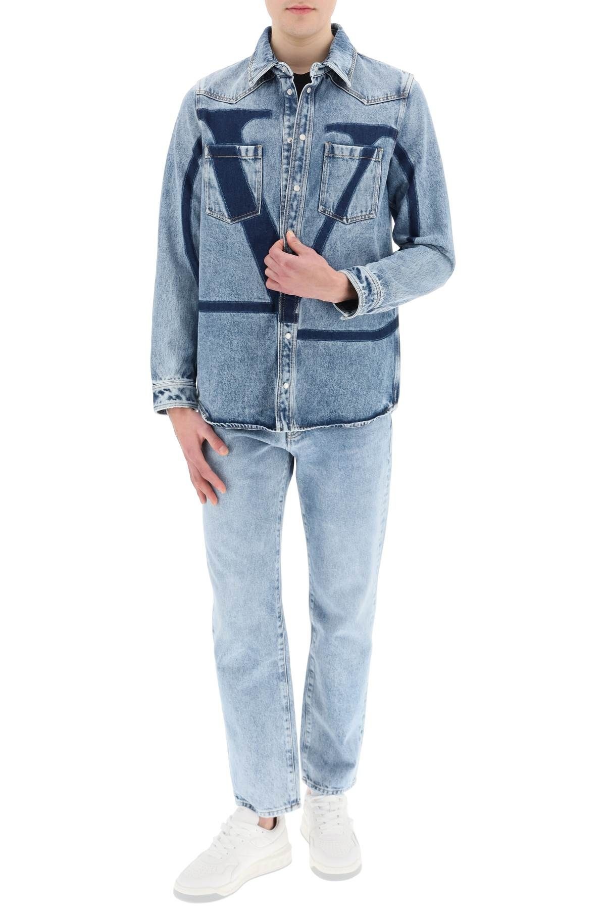 VLOGO SIGNATURE DENIM SHIRT - 2