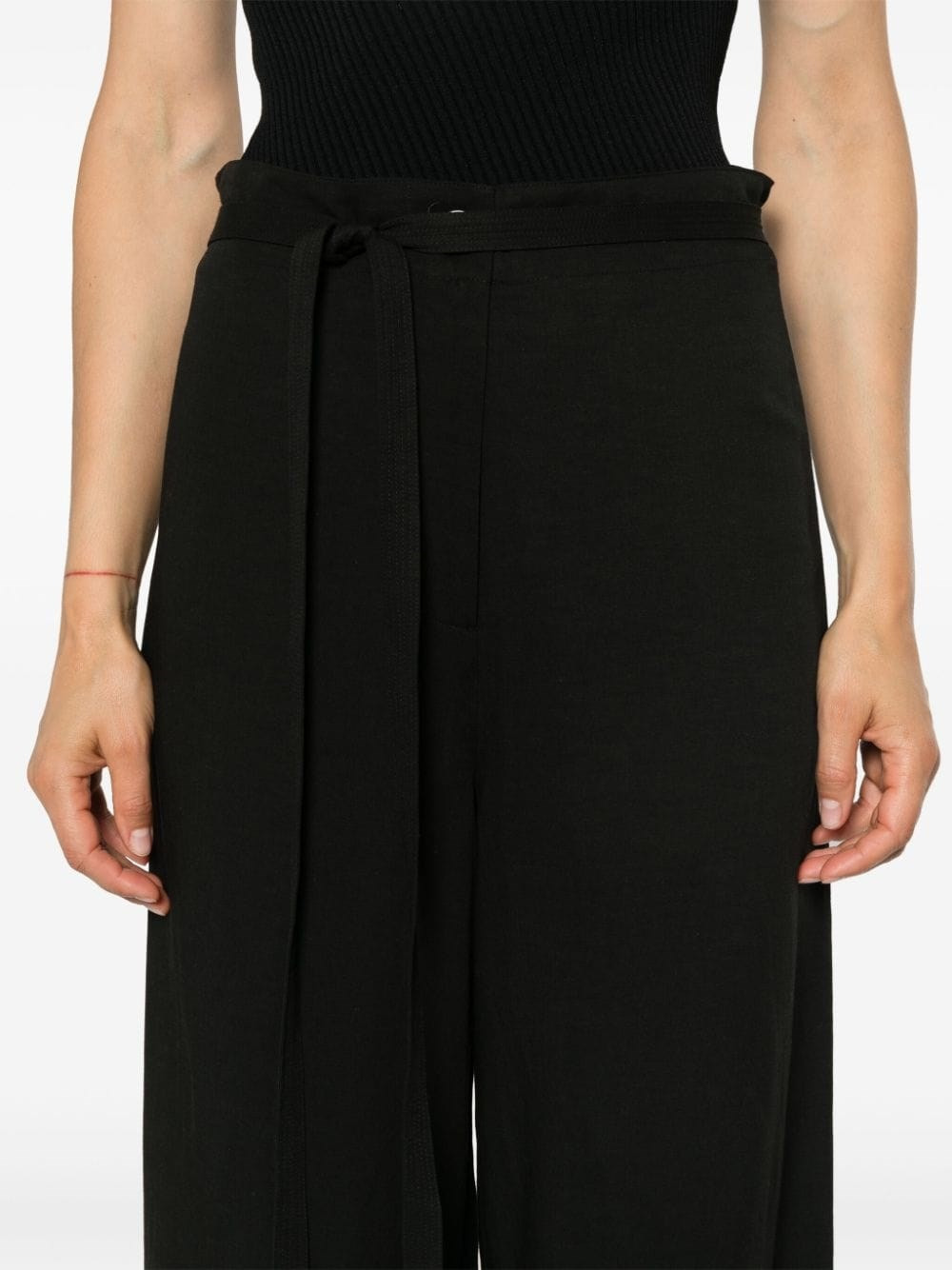 Tie-waist fluid trousers - 2