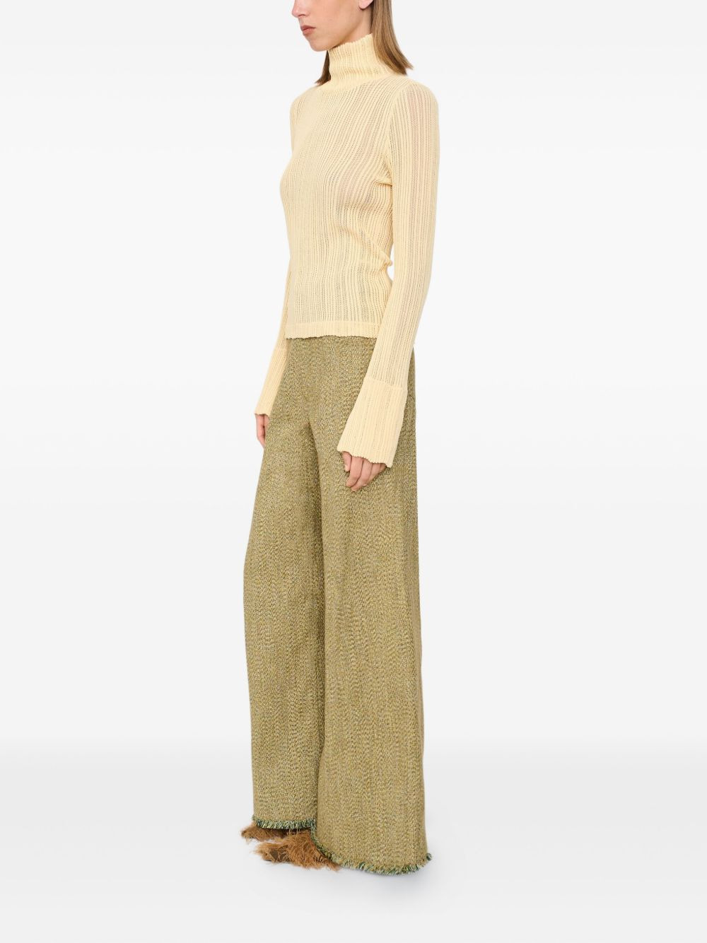 ribbed turtleneck sweater - 3