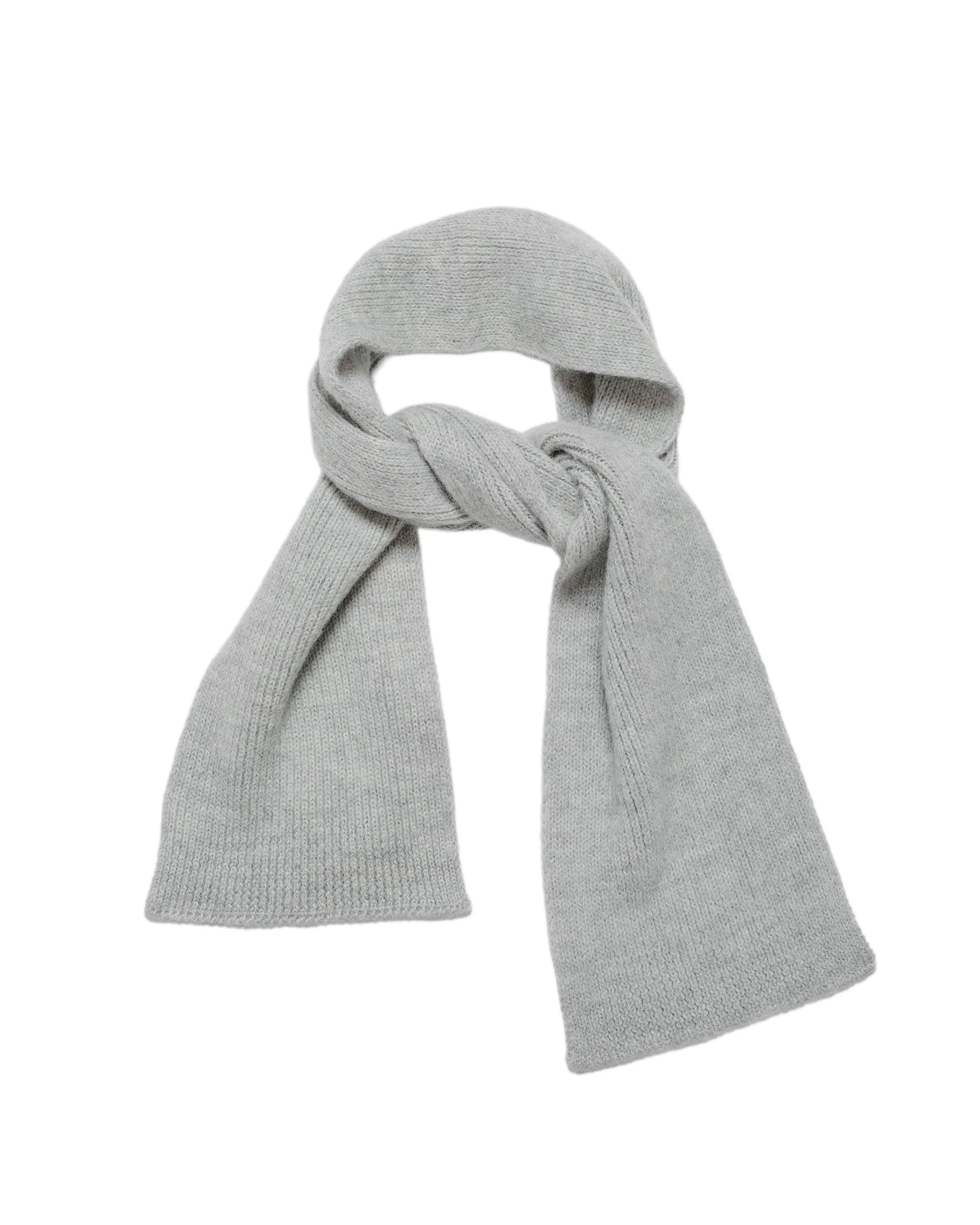 MHL Brushed Scarf Soft Shetland Wool Light Grey - 1