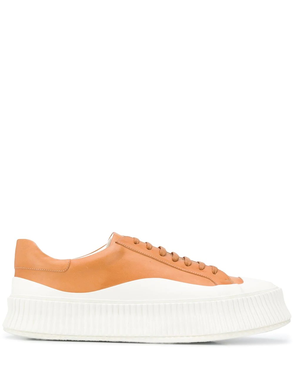 two-tone flatform sneakers - 1