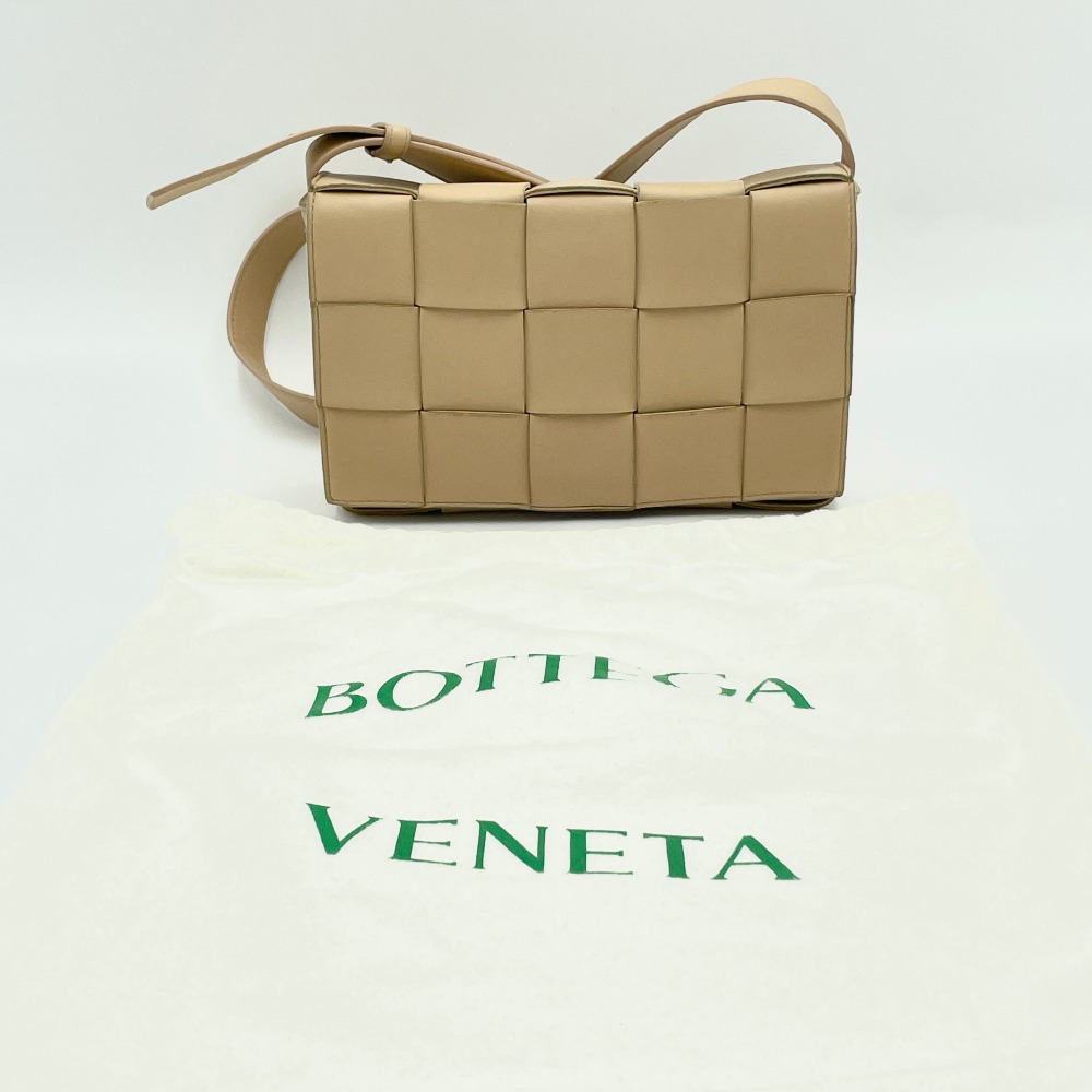 Bottega - Bottega Veneta Beige Cassette Crossbody Bag - 17