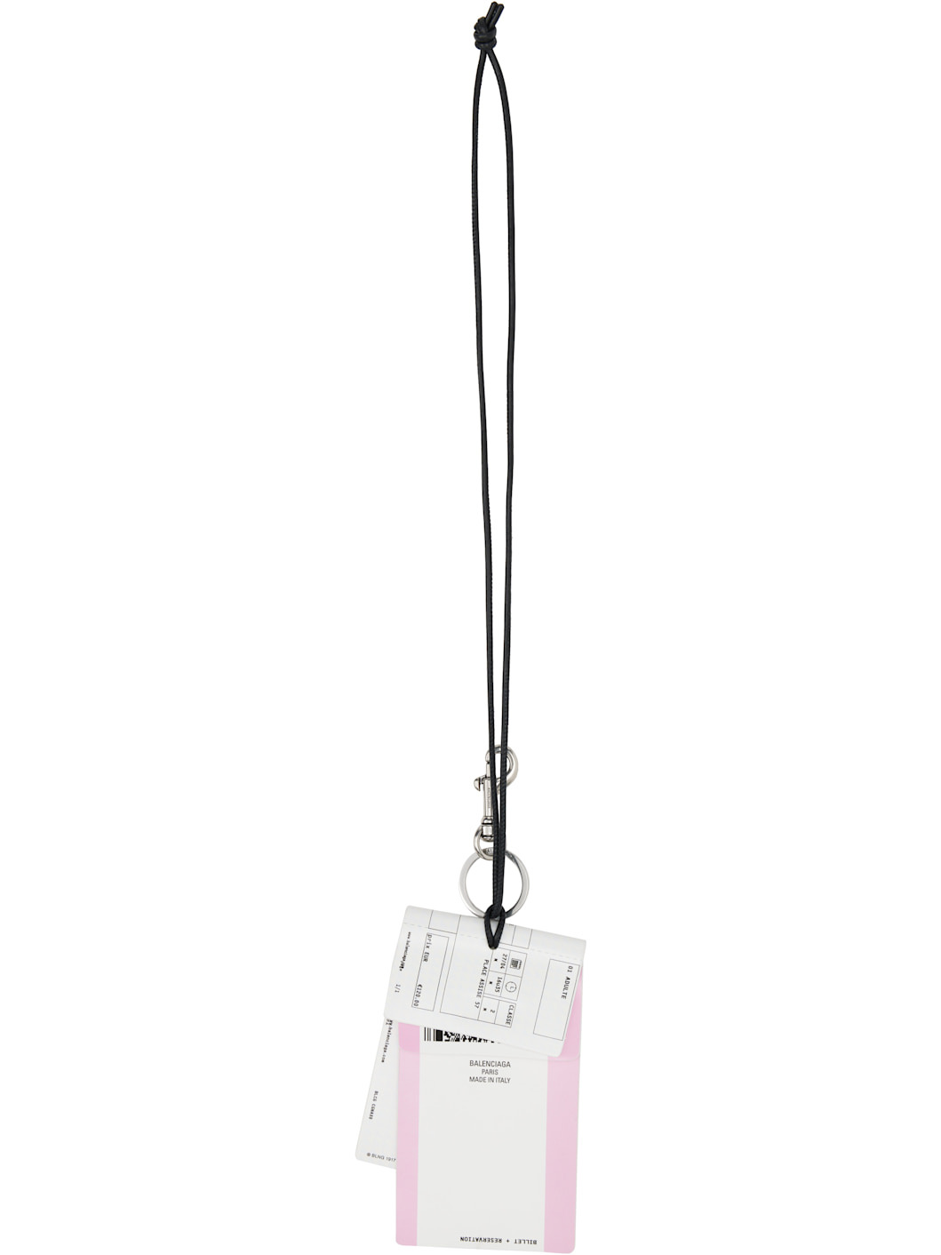 White Train Ticket Keychain - 2