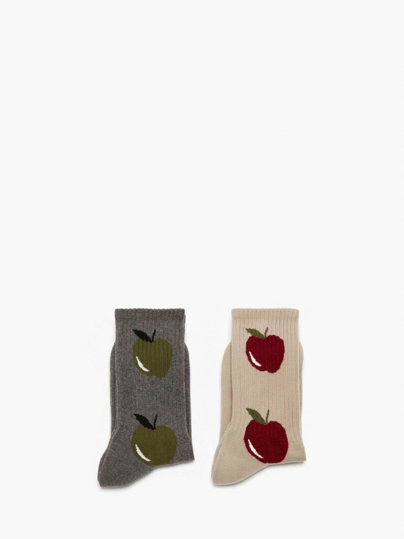JW Anderson SHORT SOCKS WITH APPLE MOTIF - BUNDLE outlook
