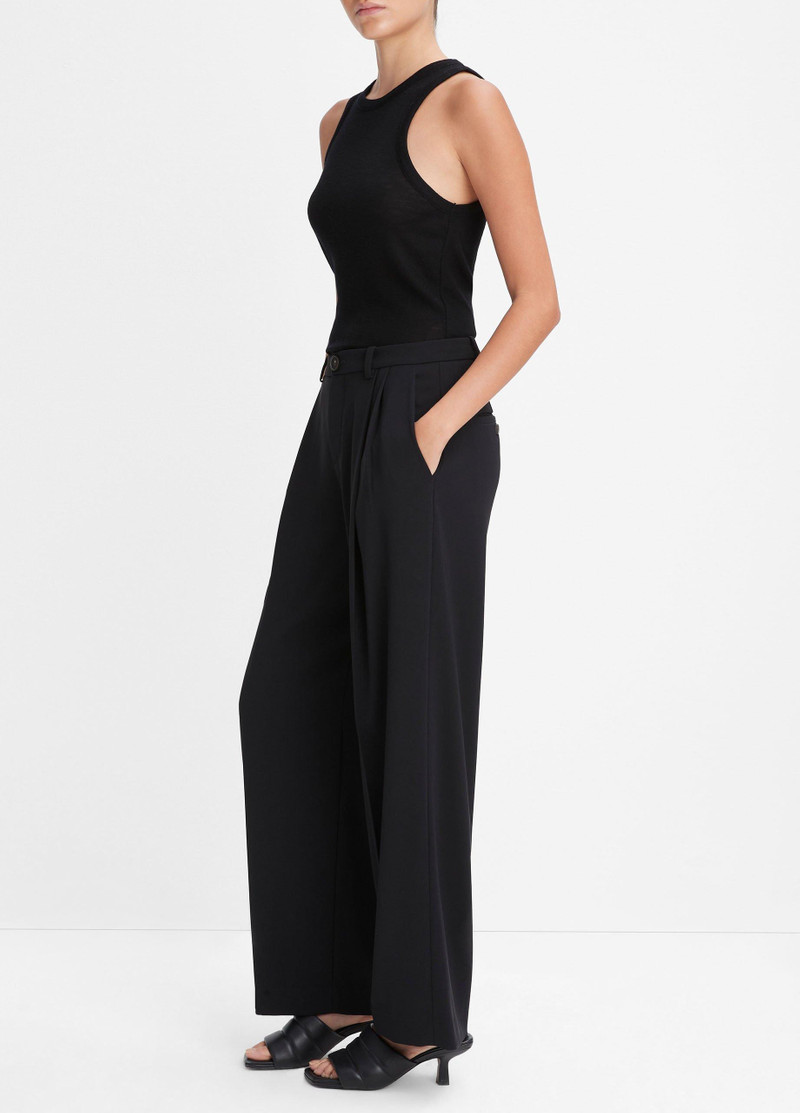 Vince Drop-Waist Pleated Crepe Trouser outlook