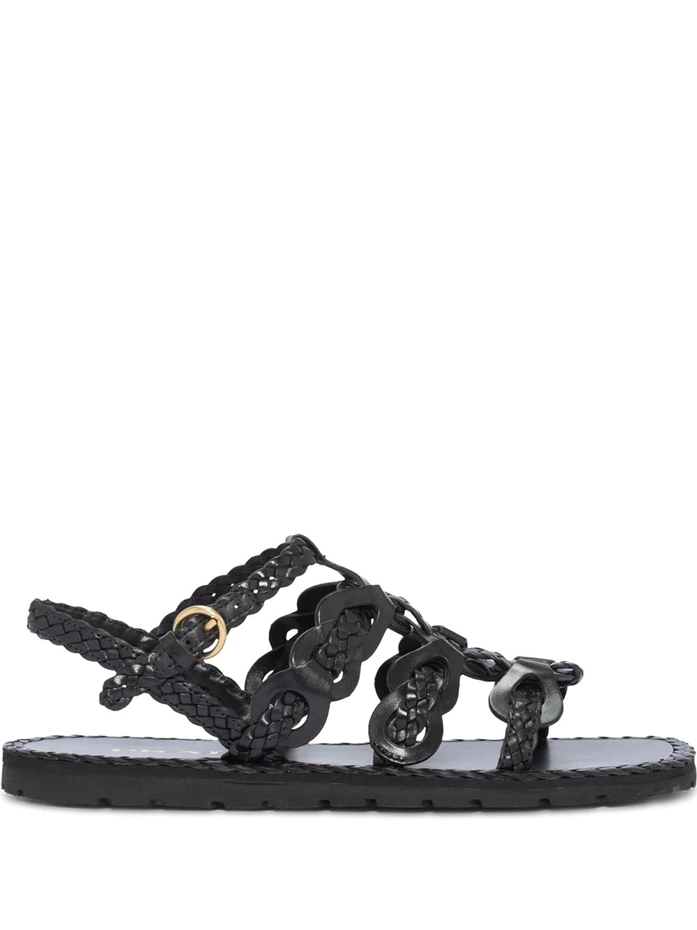 woven flat sandals - 1