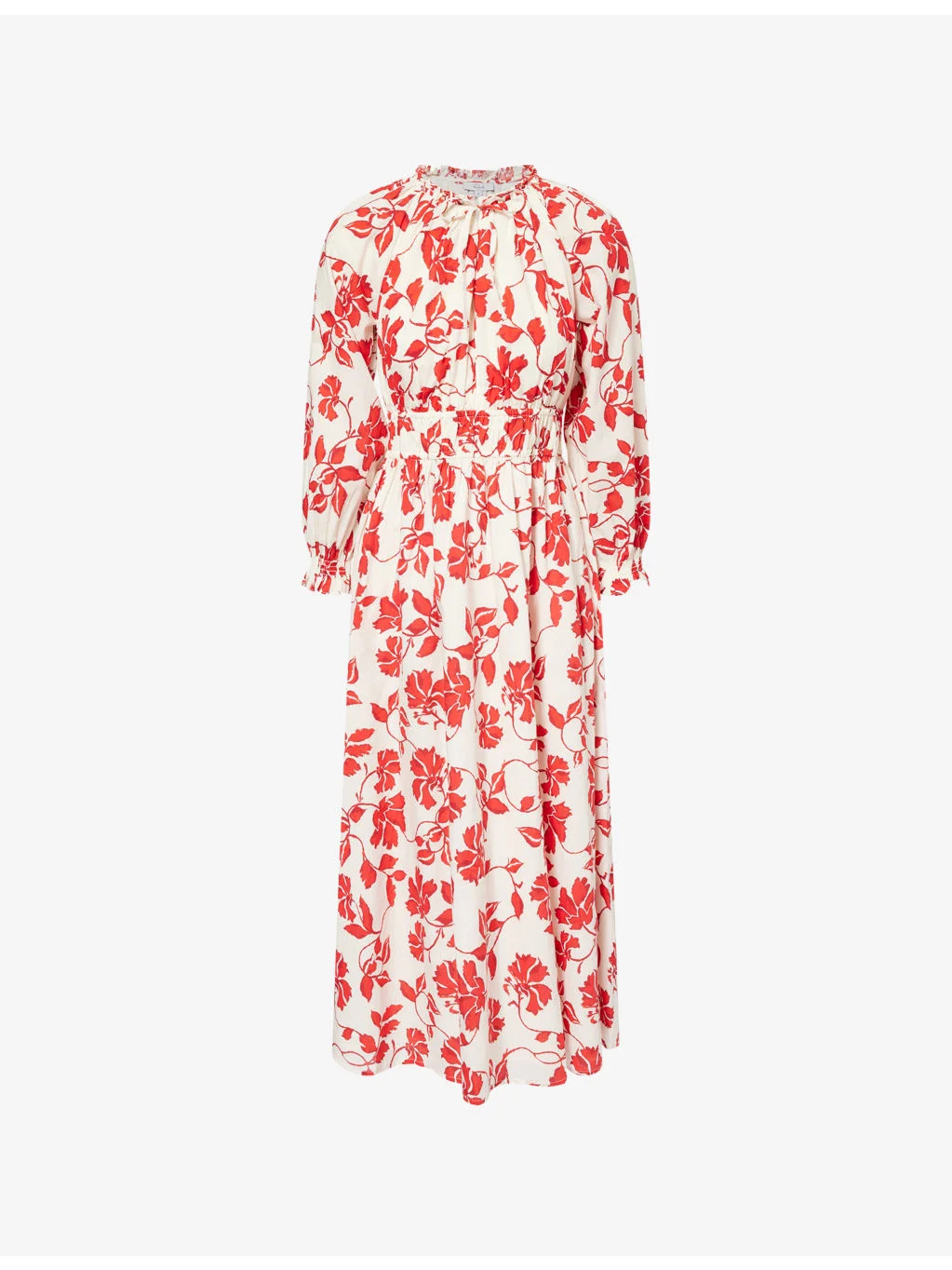 Matia Floral-Print Cotton Midi Dress - 1
