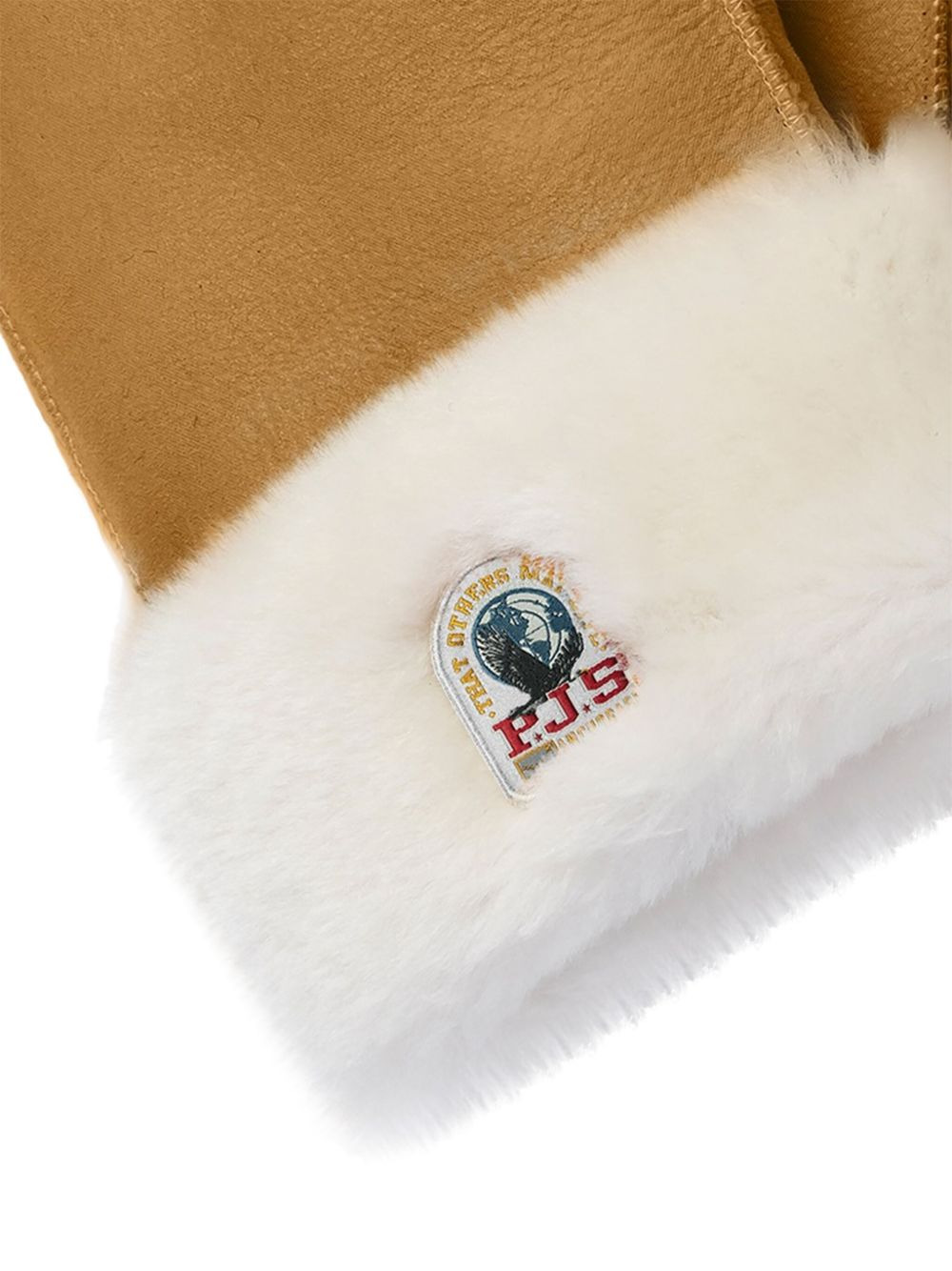 sheepskin fur-trimmed mittens - 2
