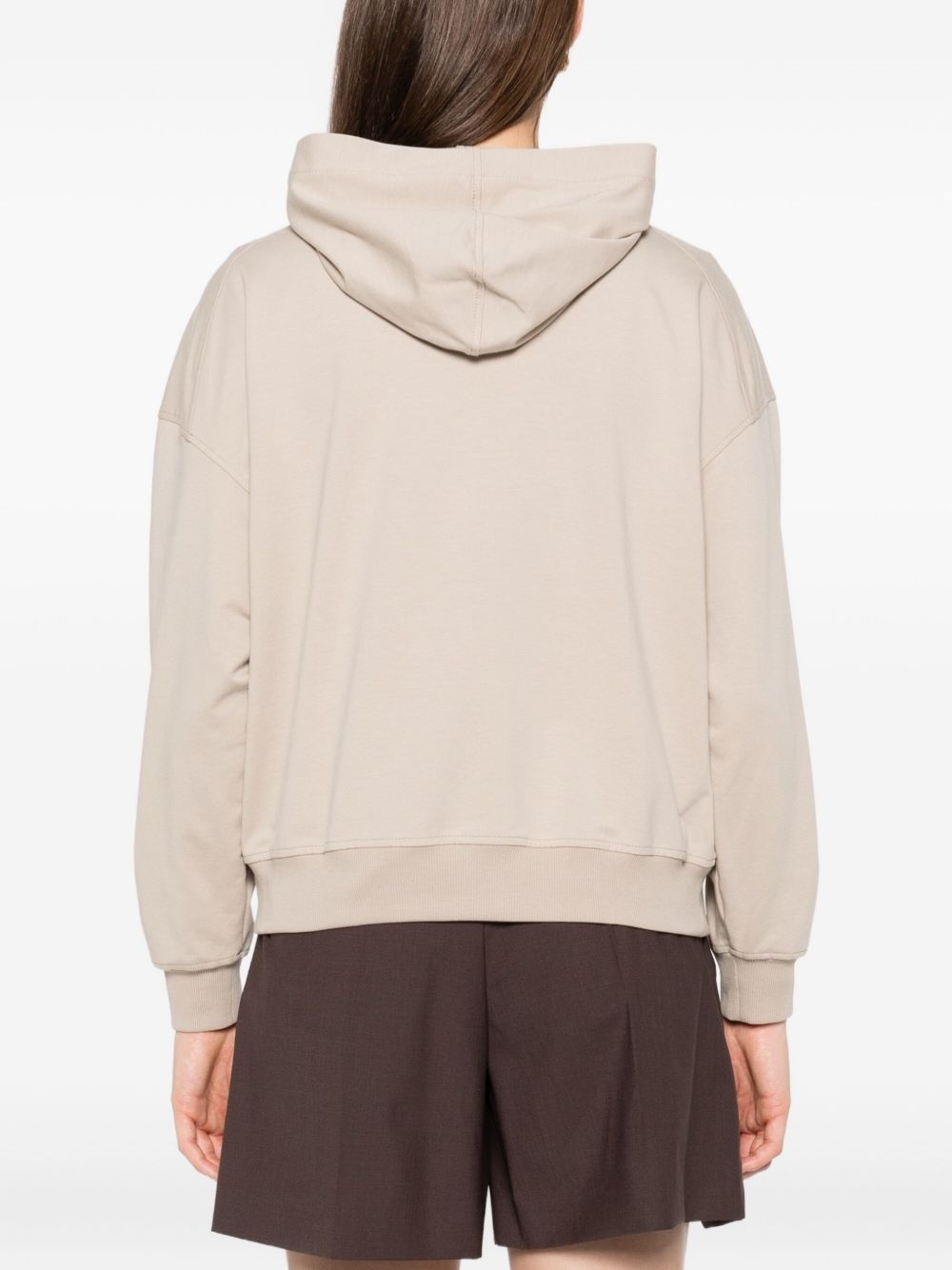 Monili chain-detail zip-front hoodie - 4