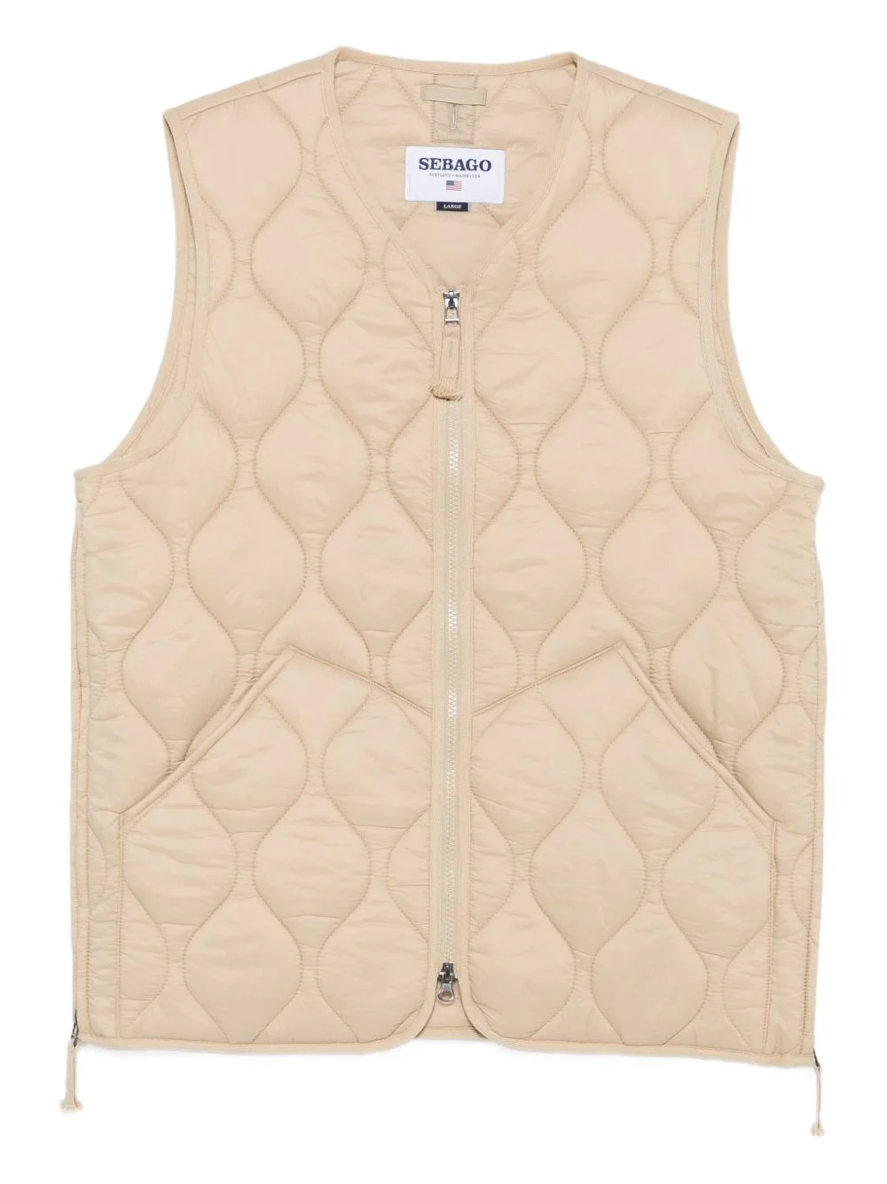 quilted diamond-pattern vest - 1