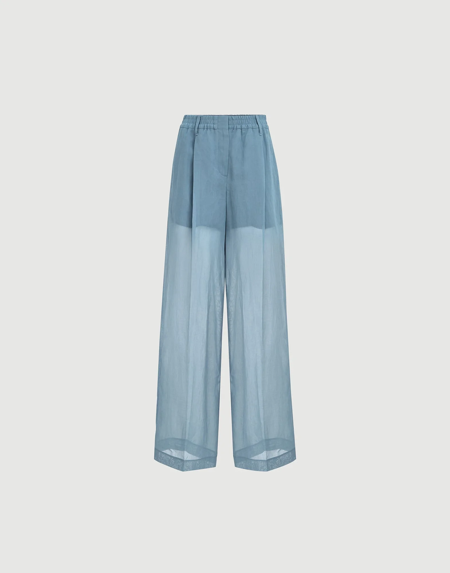 Cotton organza sartorial track trousers with monili - 1