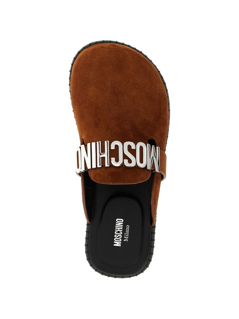 lettering logo-strap mules 4