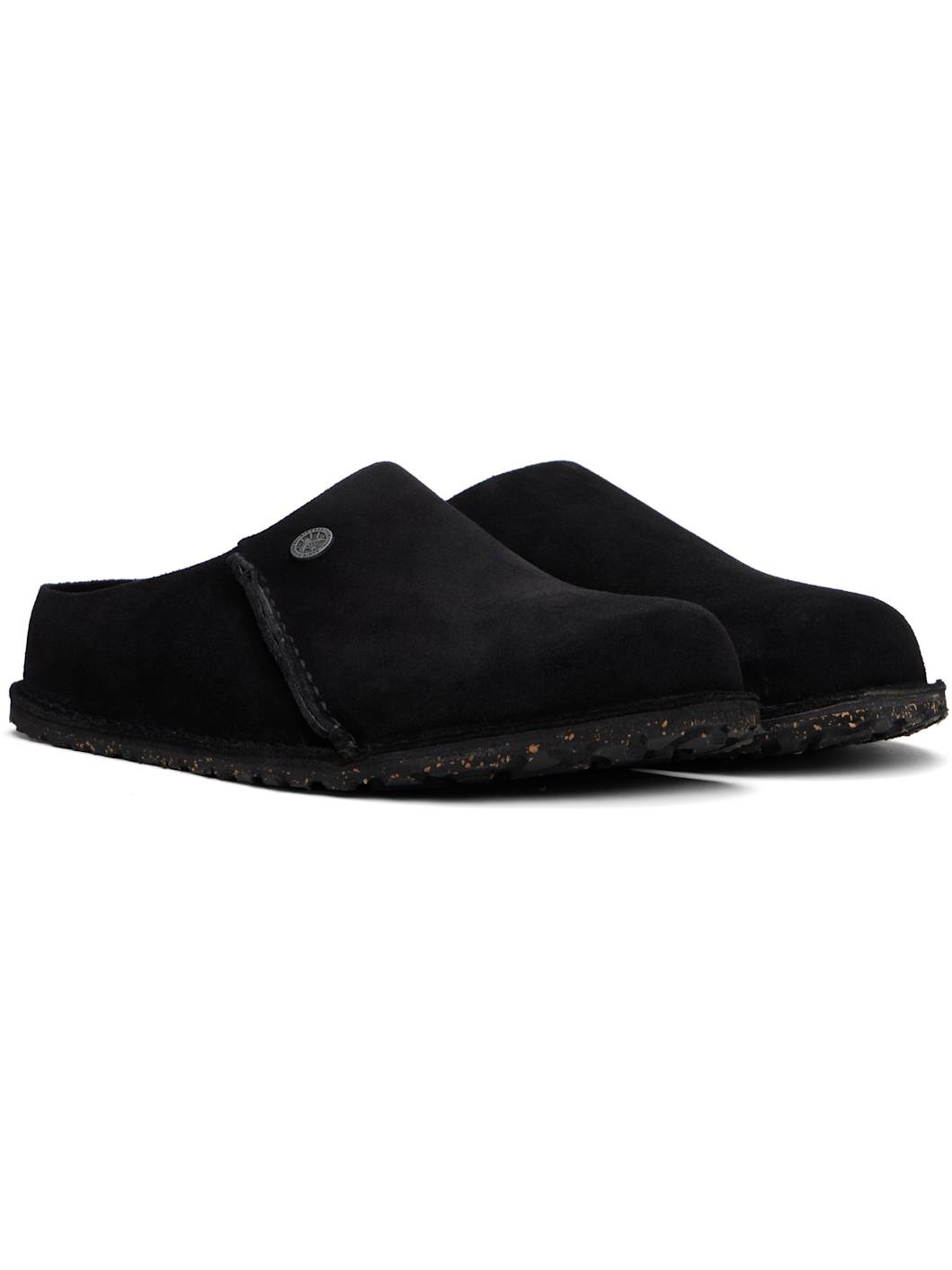 Black Regular Zermatt 365 Suede Leather Loafers - 4