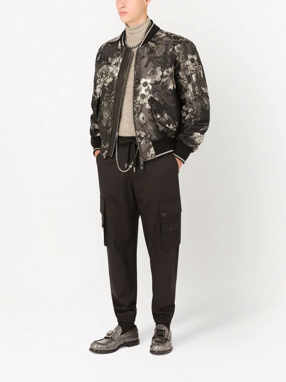 floral-print bomber jacket - 2