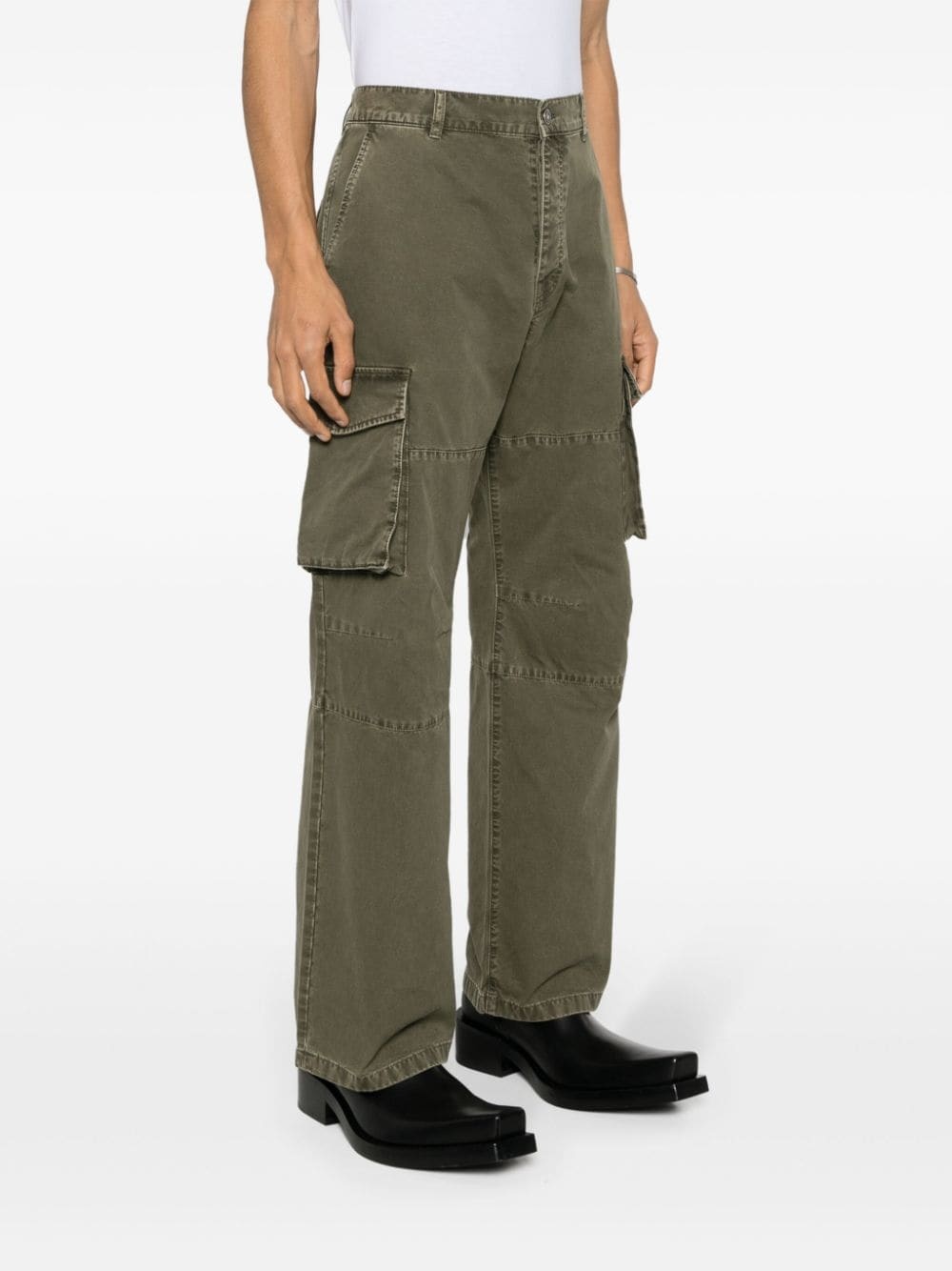 straight-leg cargo trousers - 3