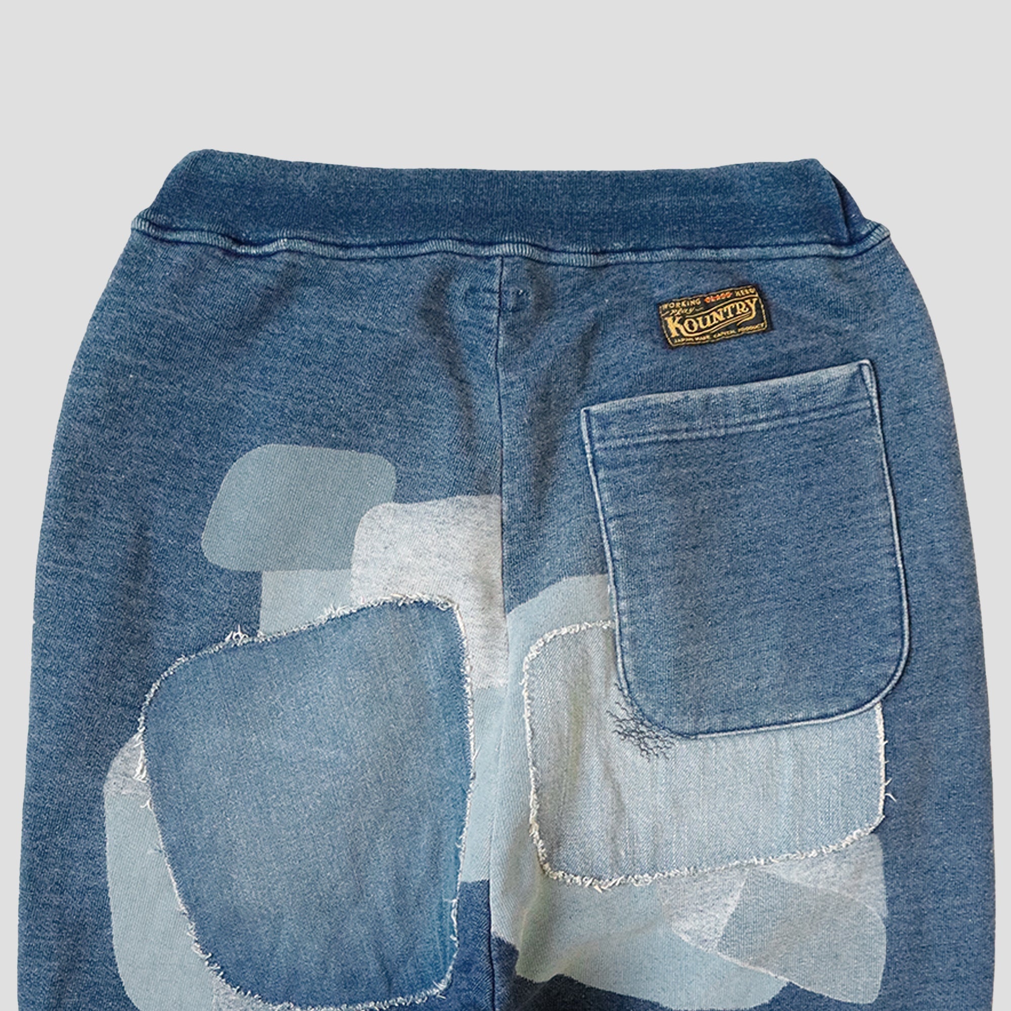 INDIGO FLARE SWEAT PANTS (MID WASH) - 5