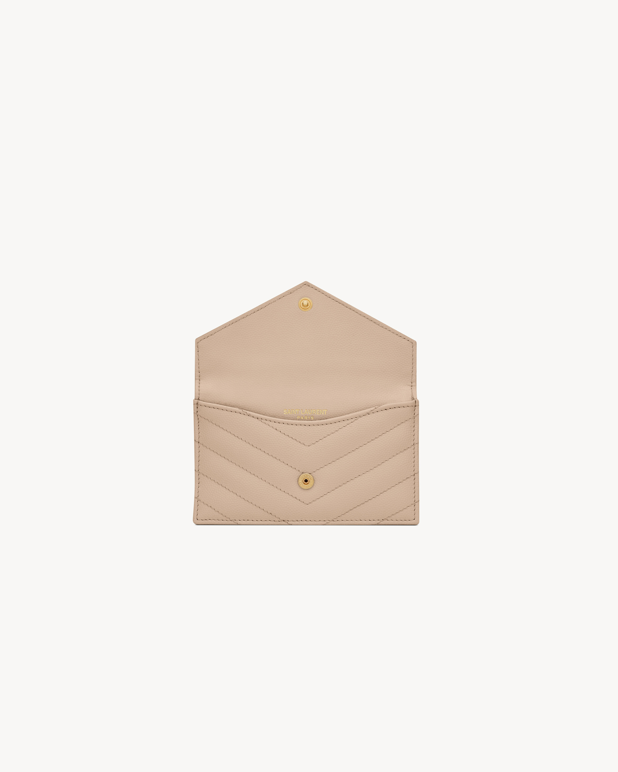 CASSANDRE MATELASSÉ FRAGMENTS FLAP CARD CASE IN GRAIN DE POUDRE LEATHER - 4