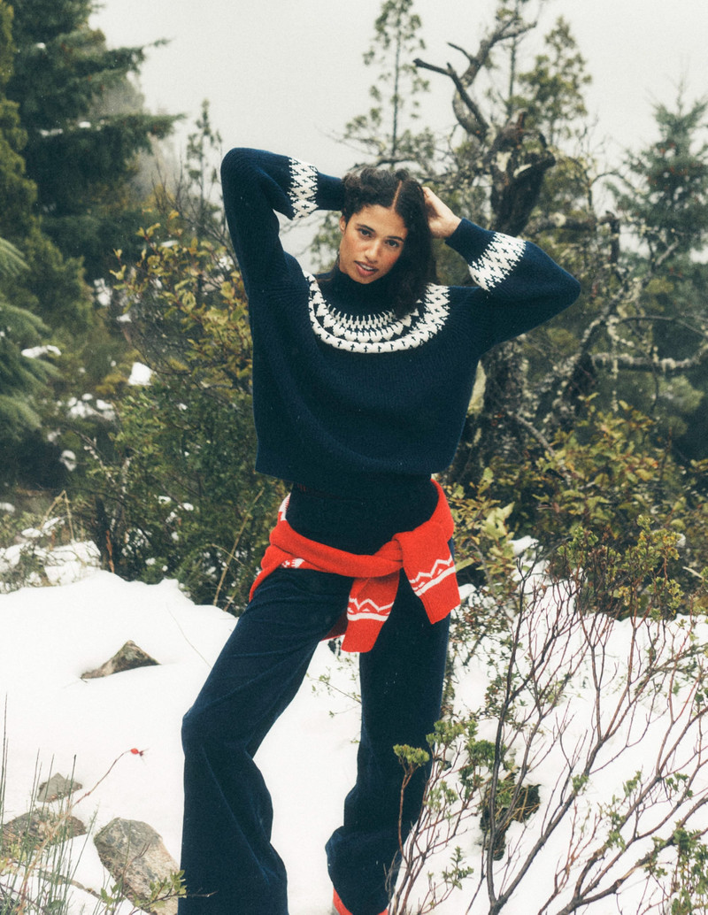 Bianca Cotton Ribbed Sweater-Navy Fair Isle 8