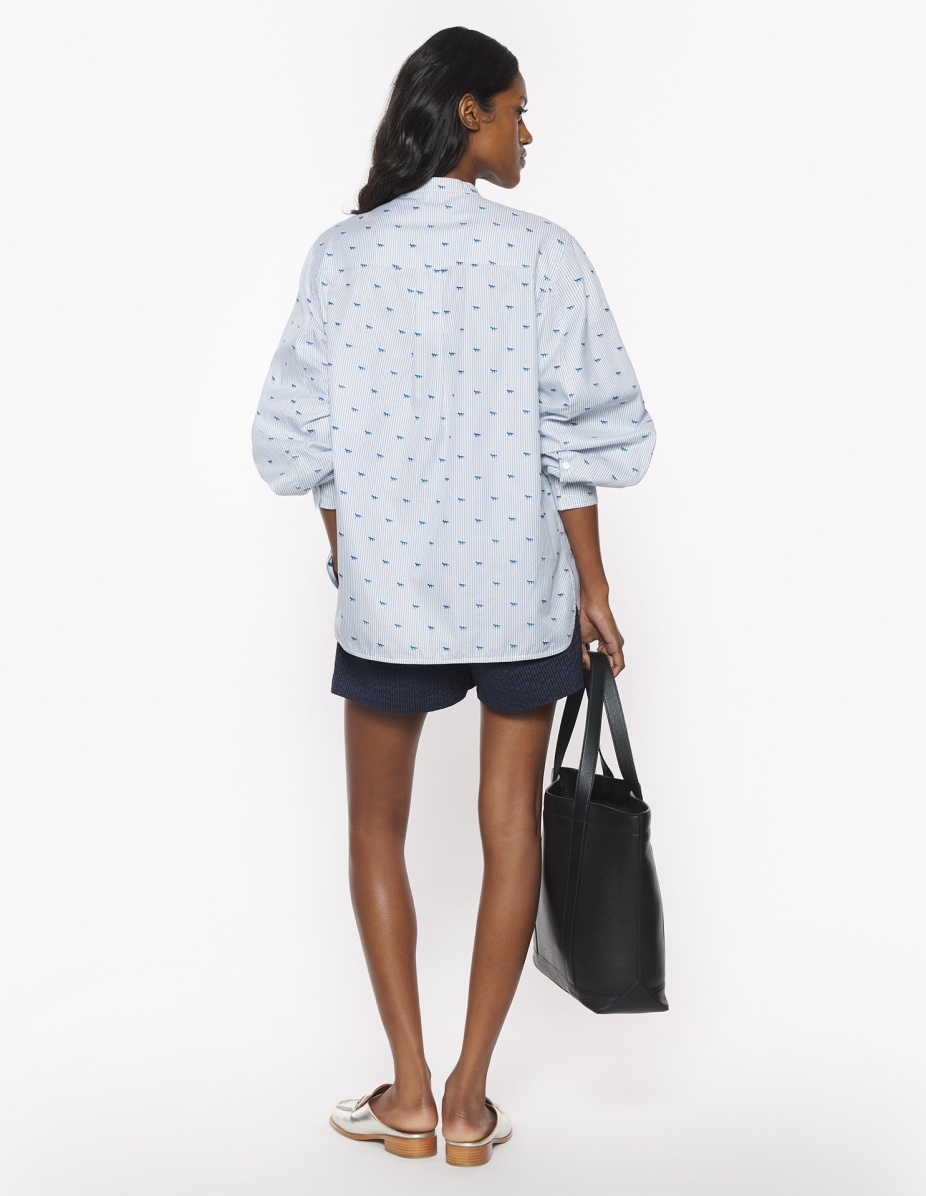 MAXI PLEATED SLEEVE SHIRT - 5