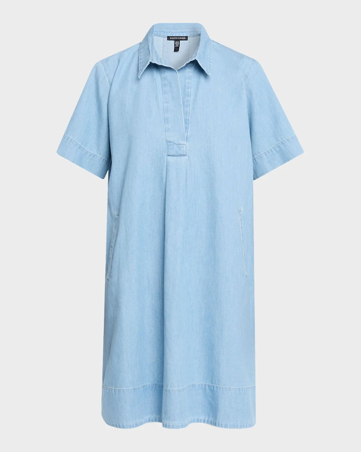 Organic Cotton Denim Shift Dress - 1