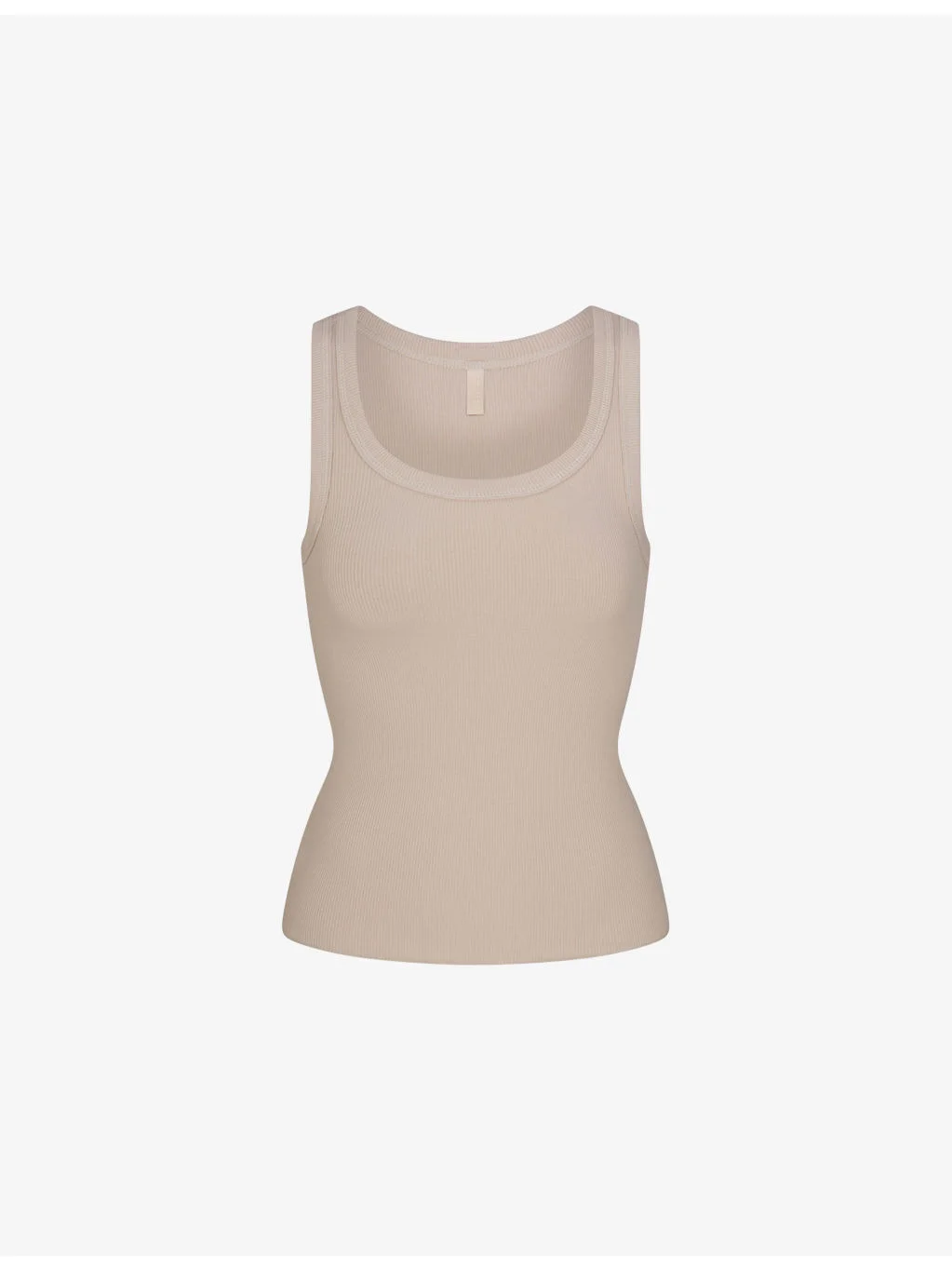 Scoop-Neck Ribbed Stretch-Cotton Tank Top - 1