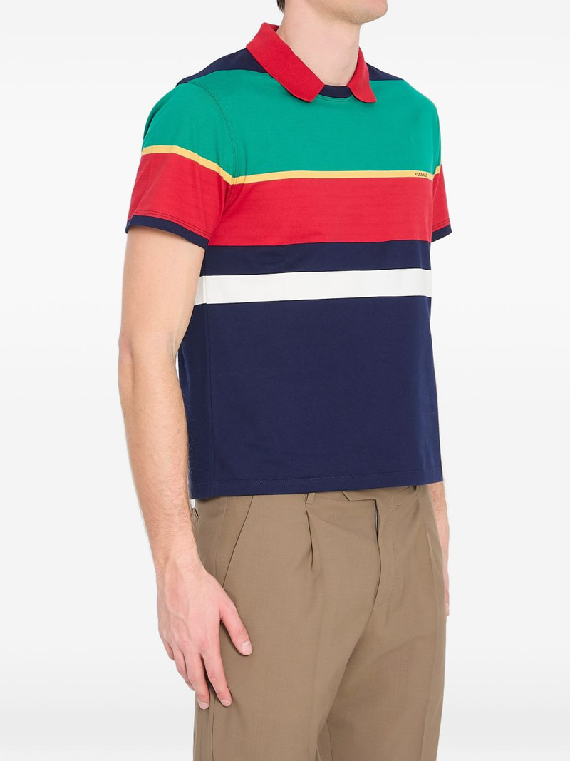 VERSACE striped logo T-shirt outlook