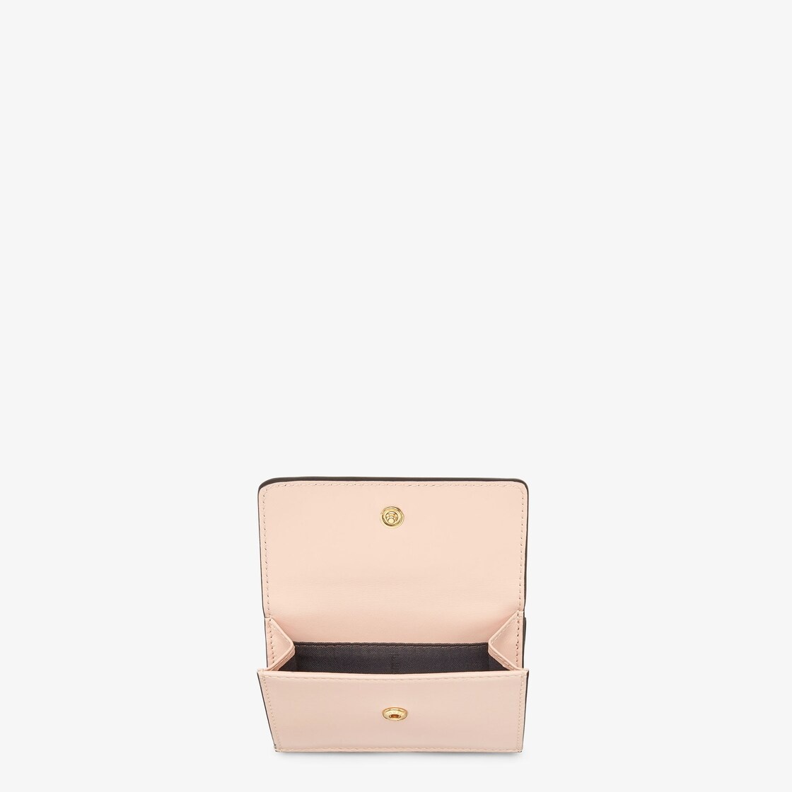 Compact-design tri-fold Fendi Roma wallet with metal chain. Interior features ten card slots, two fl - 3