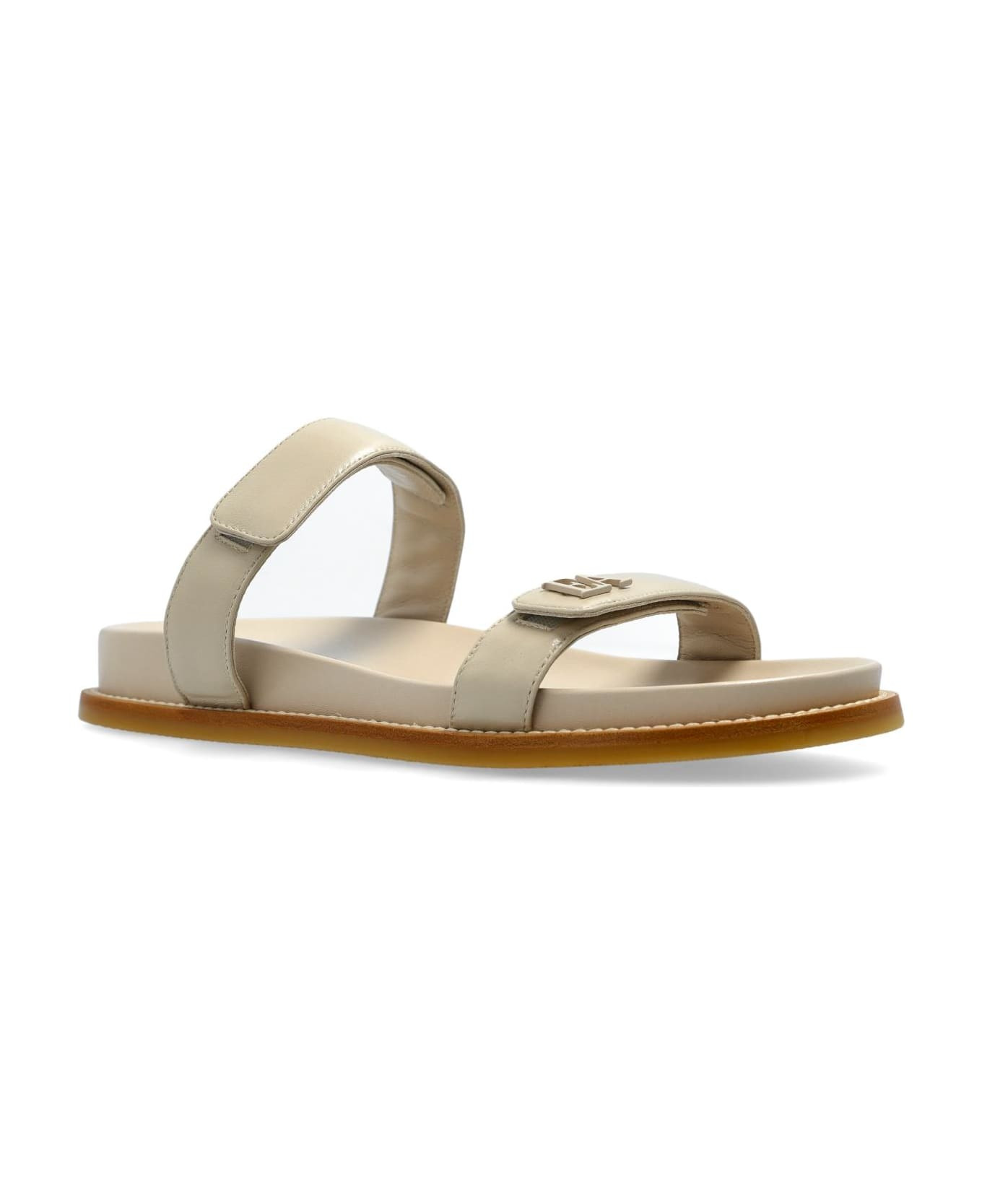 Emporio Armani Leather Slides With Logo - 4