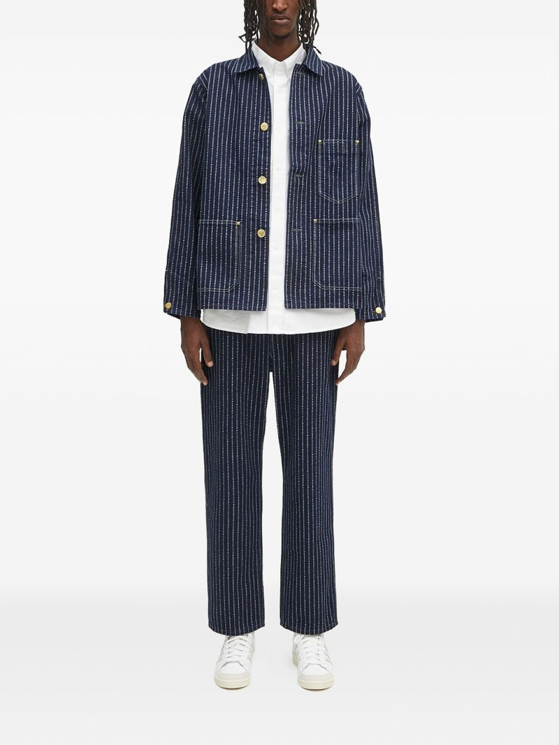 Human Made pinstripe denim jacket outlook