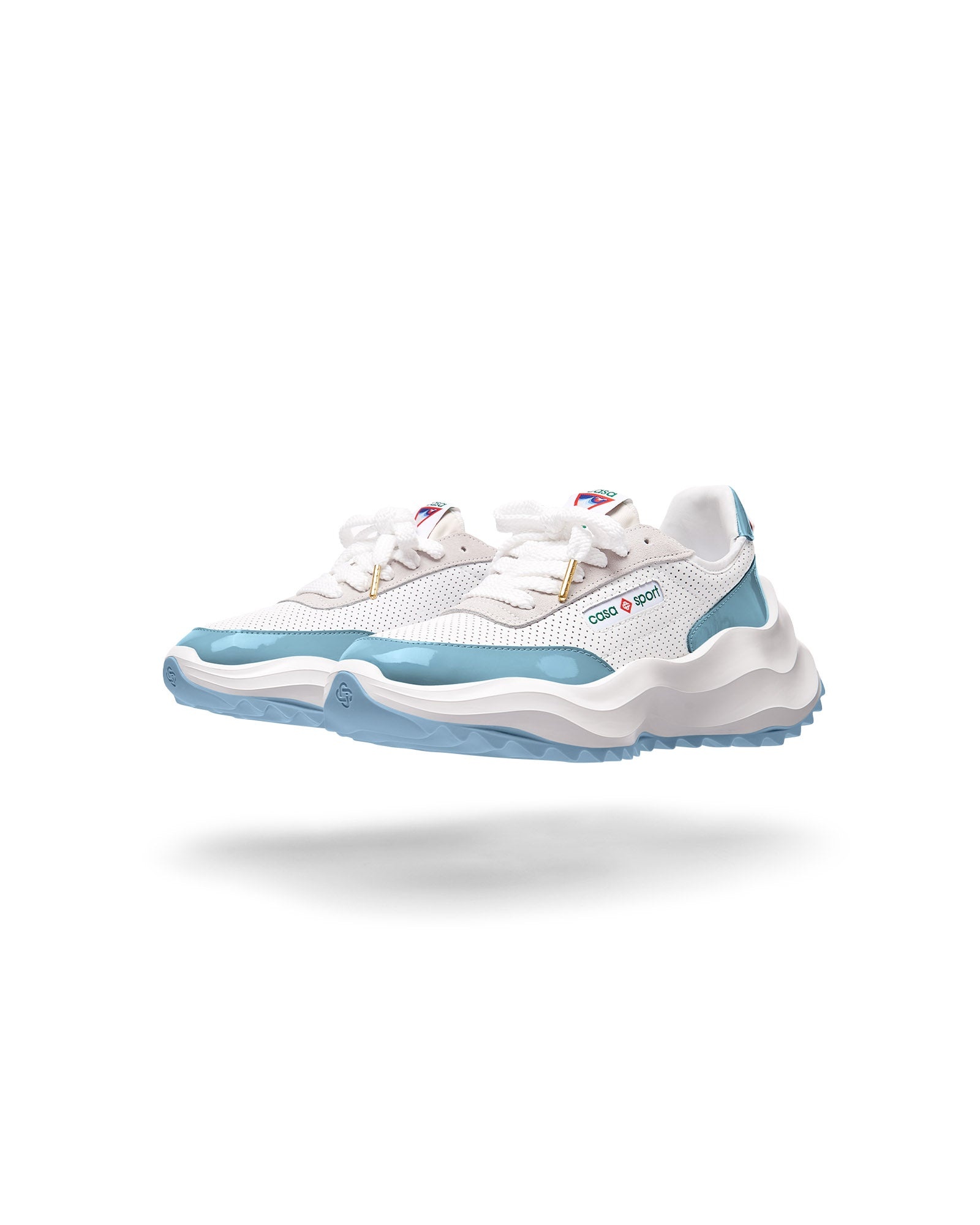 Womens Atlantis White & Powder Blue Sneaker - 4