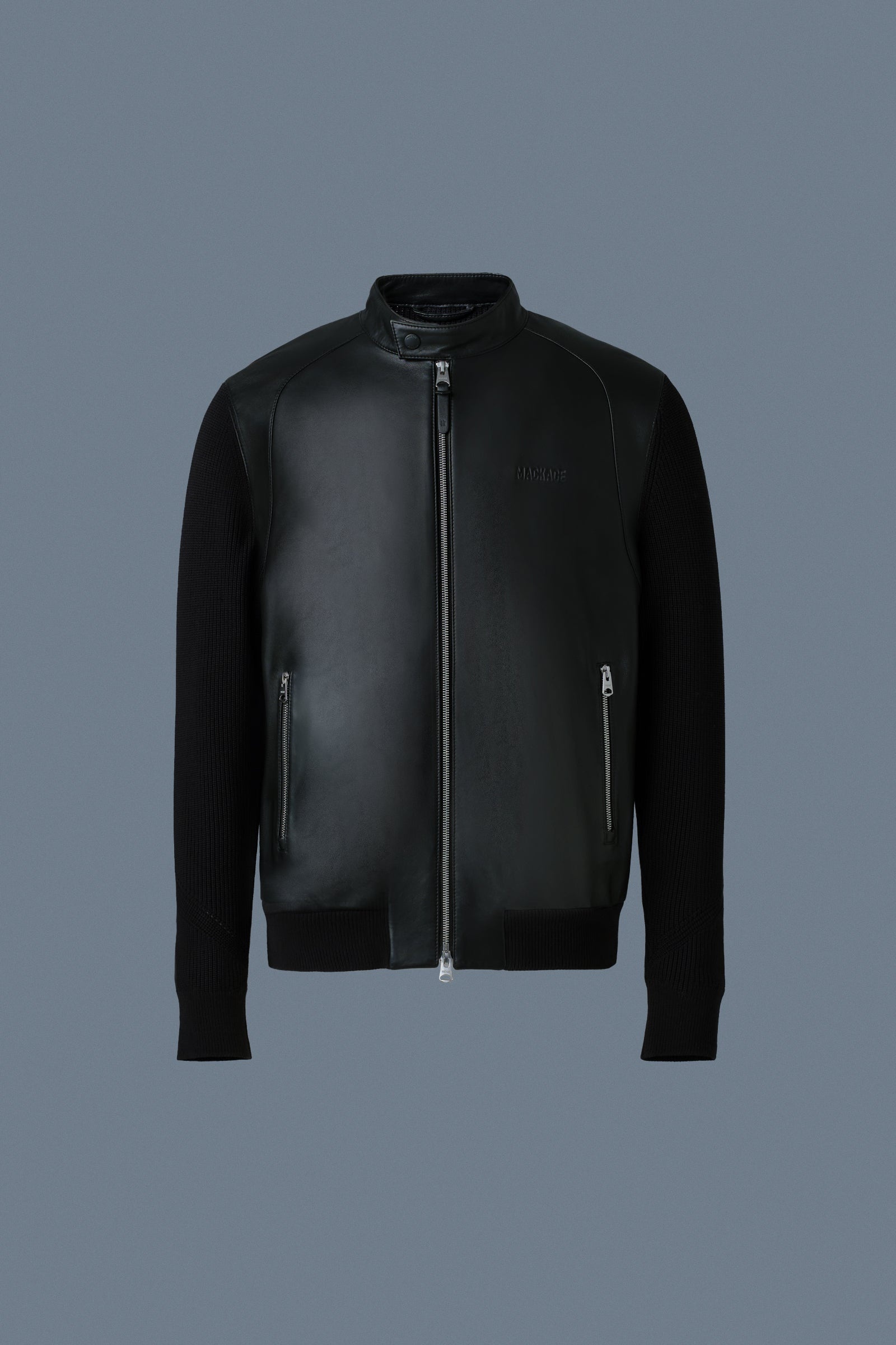 DOMINIC Knit Mixed-Media Jacket - 1