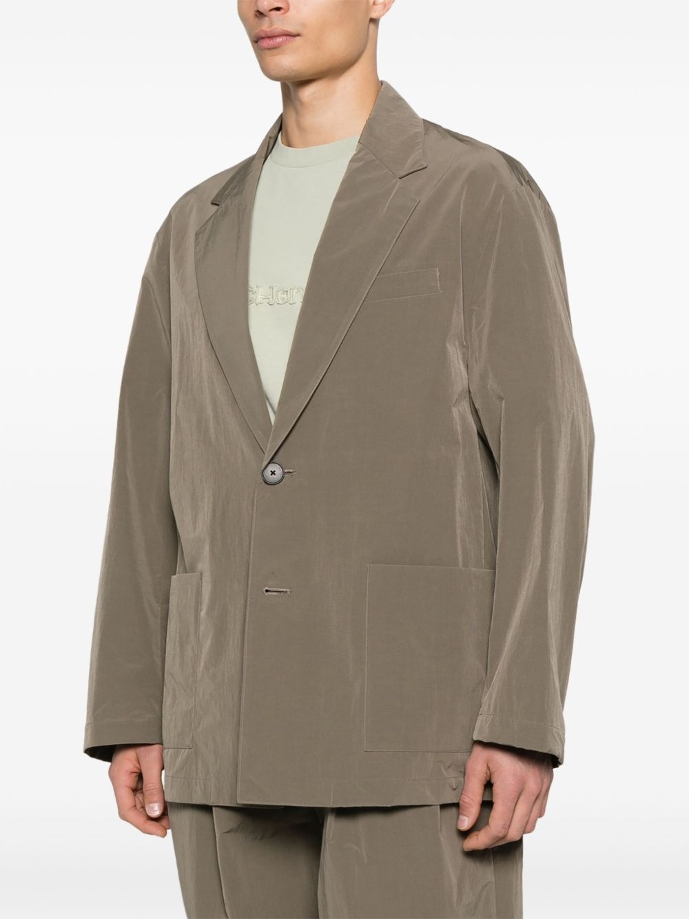 windproof single-breasted blazer - 3