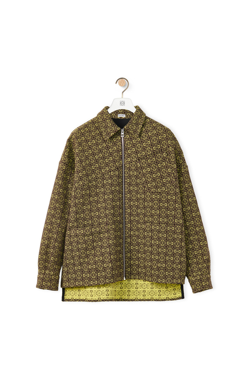Anagram jacquard zip jacket in cotton 1