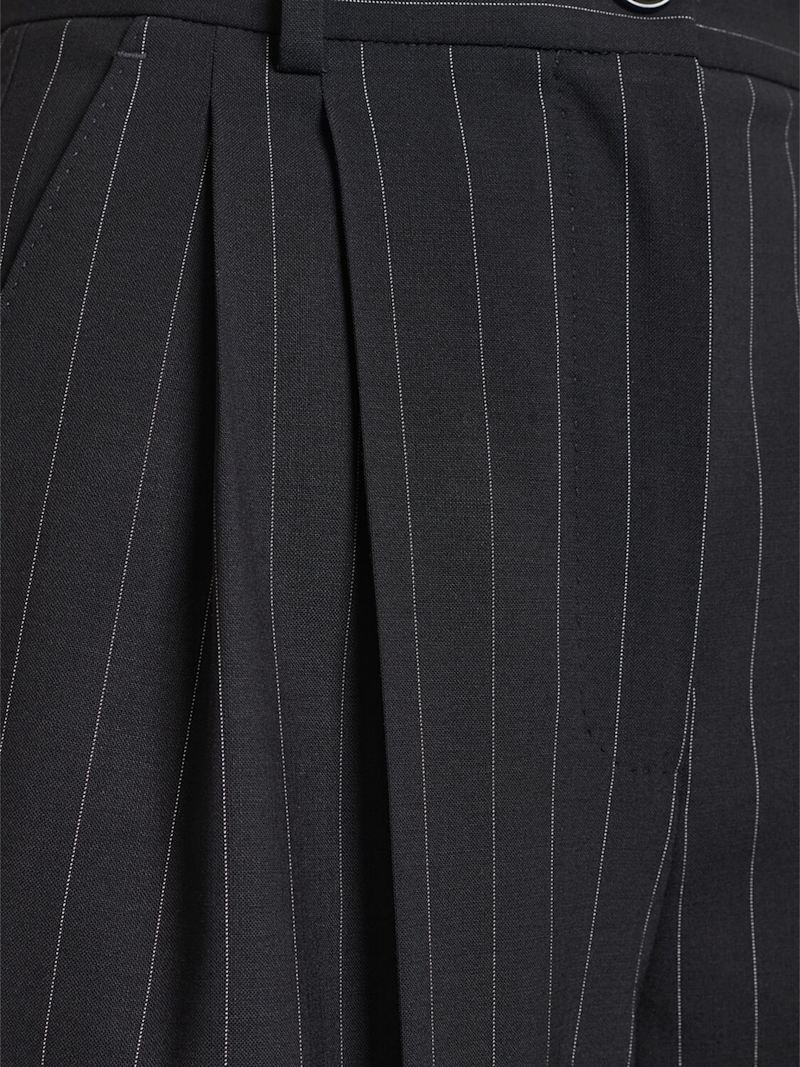 High waist pinstripe flared pants - 5