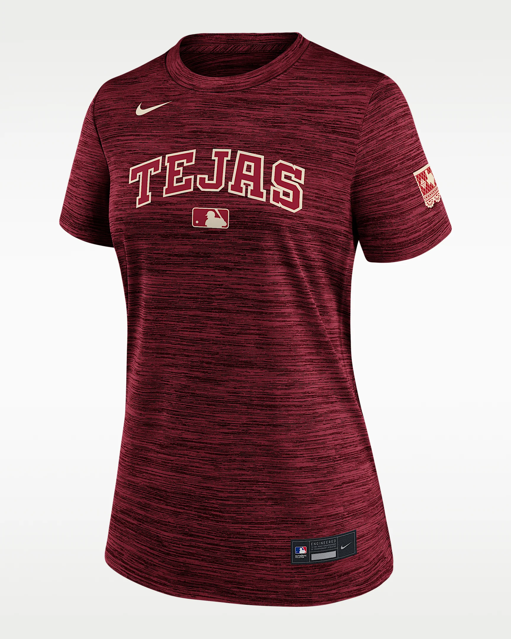 Texas Rangers Authentic Collection City Connect Velocity Women's Nike Dri-FIT MLB T-Shirt - 1