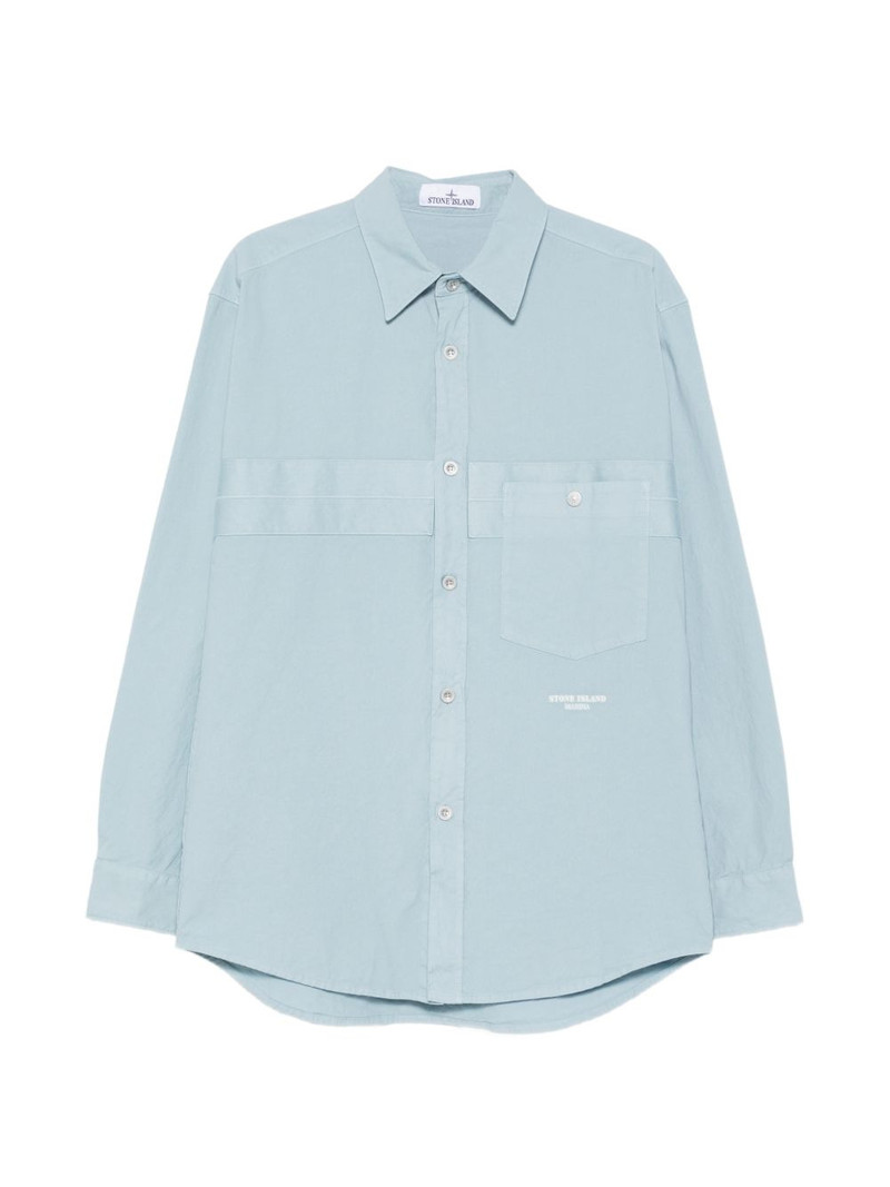 logo-embroidered shirt 1