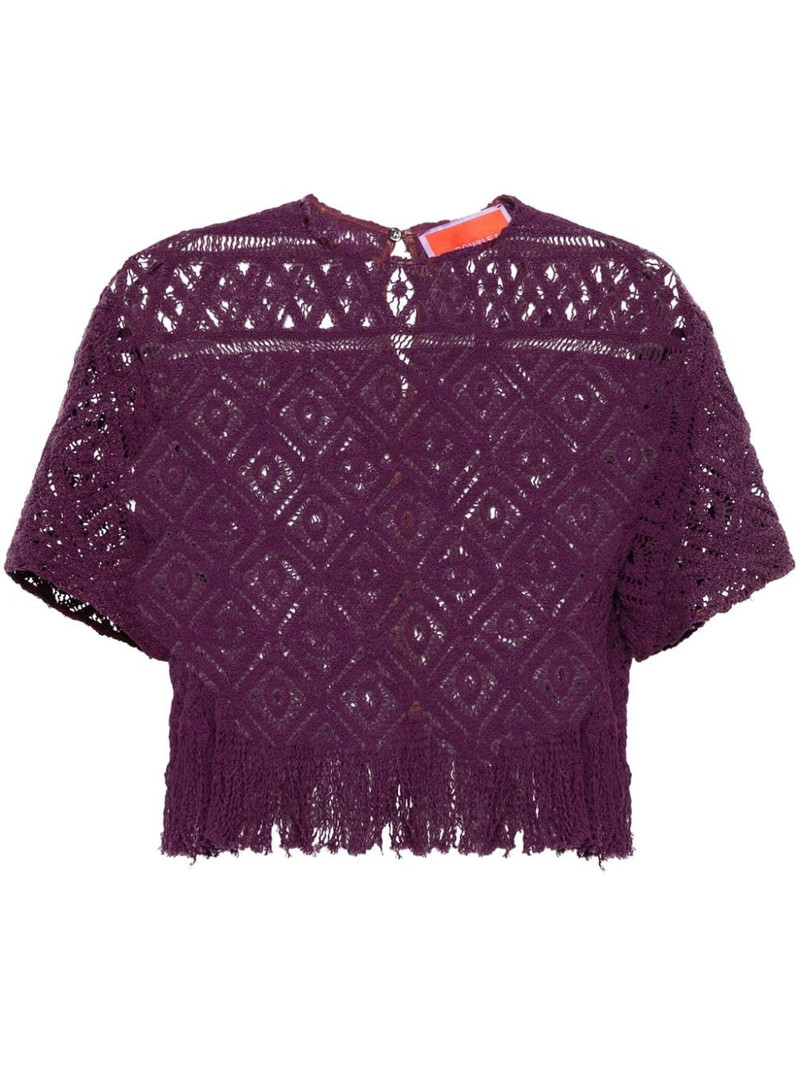 Lacey La Scala fringed top 1