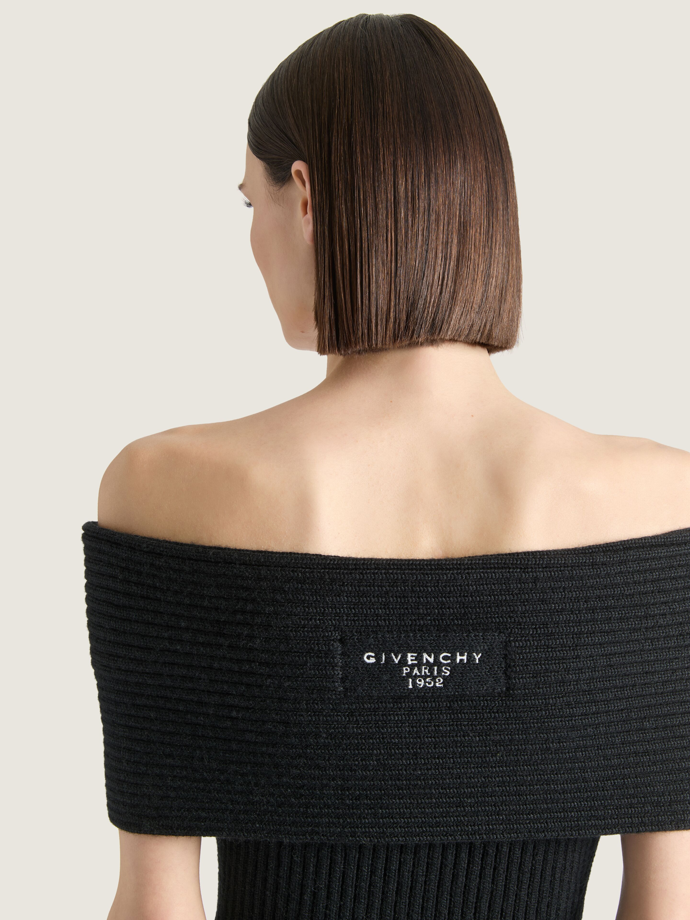 OFF-THE-SHOULDER MINI DRESS IN WOOL - 3
