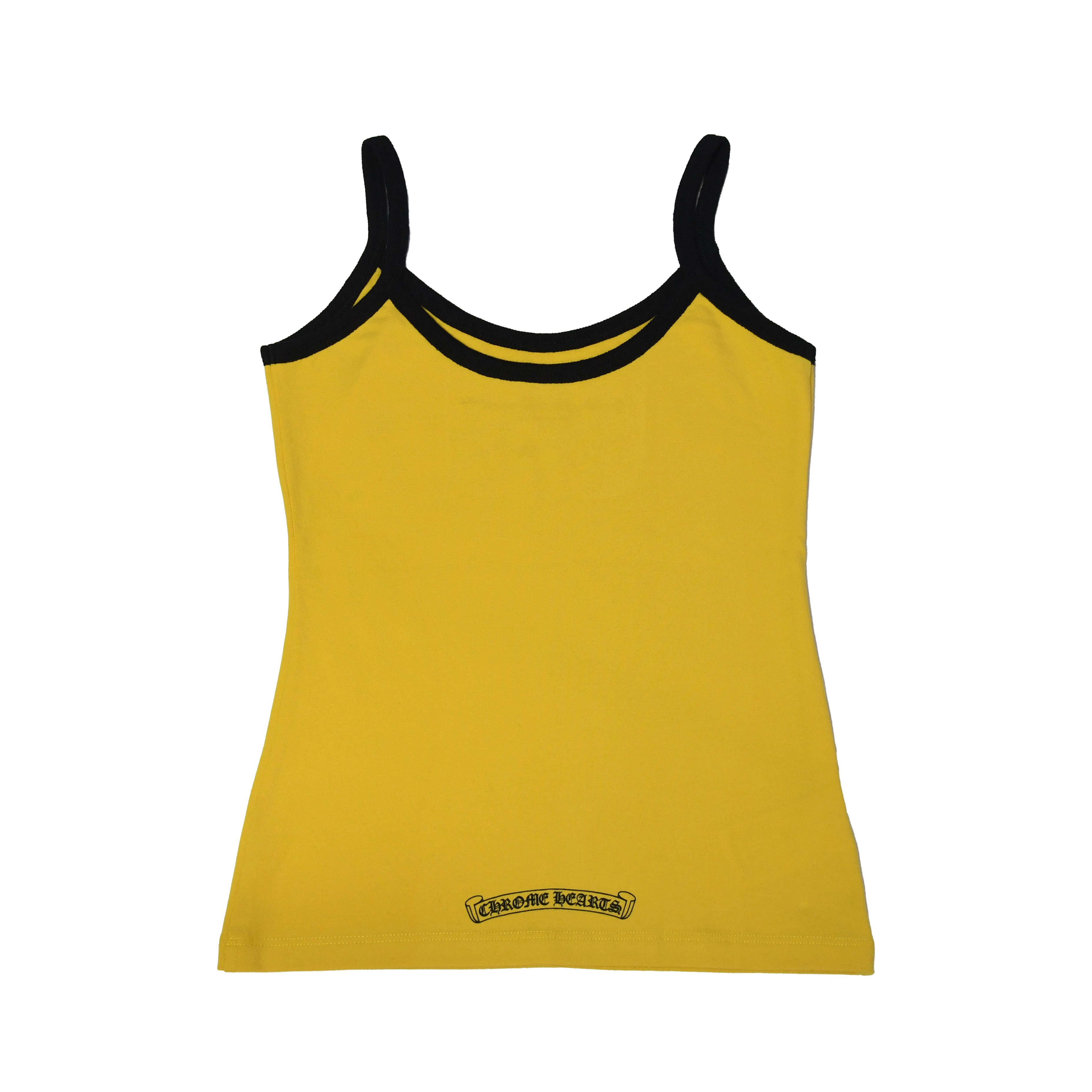 Chrome Hearts Horseshoe Logo Tank Top Yellow - 2