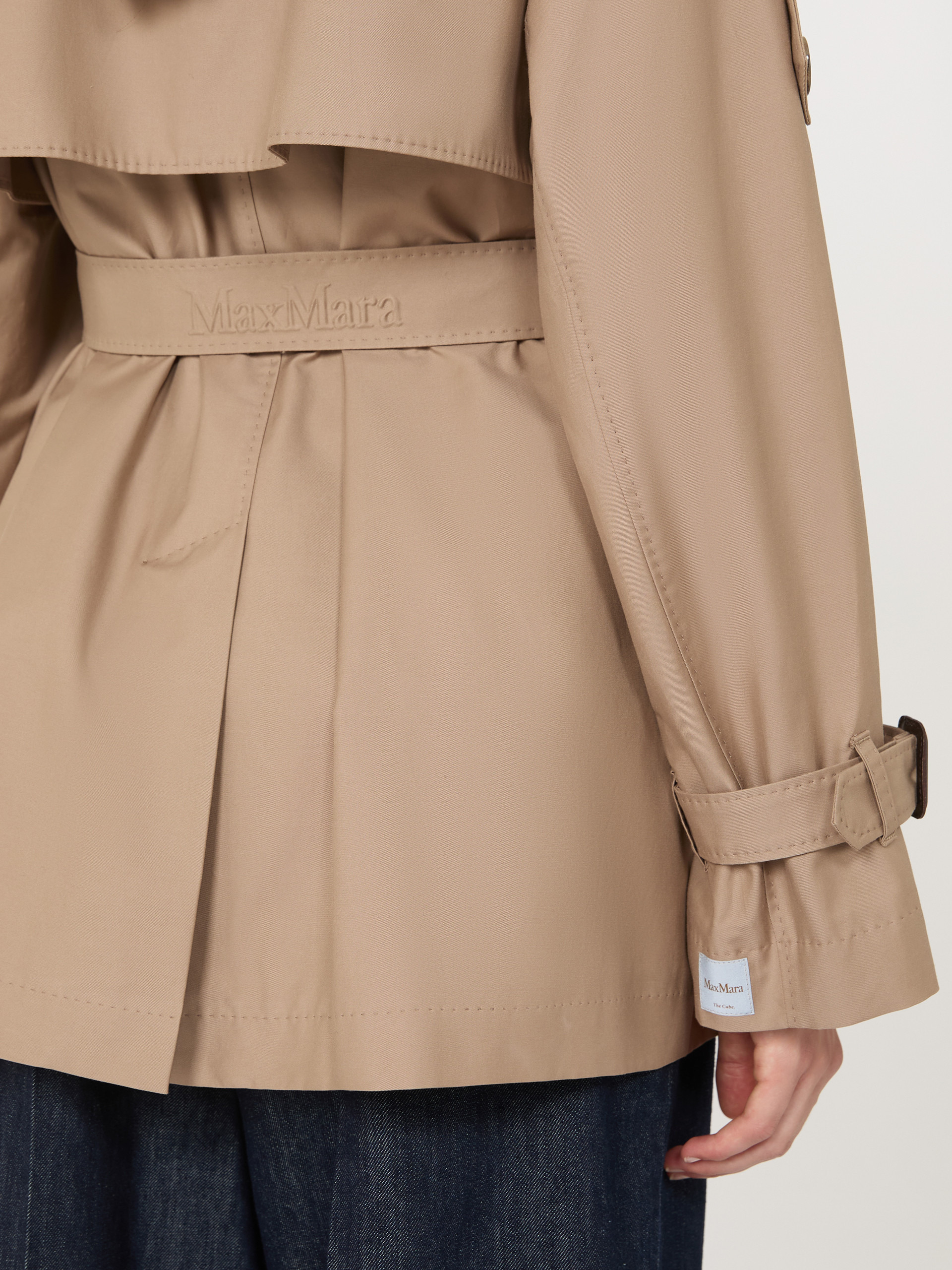 CAROLINE Short double-breasted trench coat in water-repellent cotton twill - 5